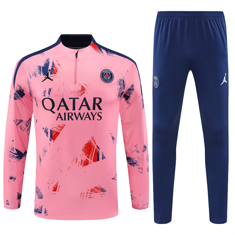 Paris Saint-Germain PSG 24-25 Long Sleeve Training Set - Pink - Unitedfutballjersey