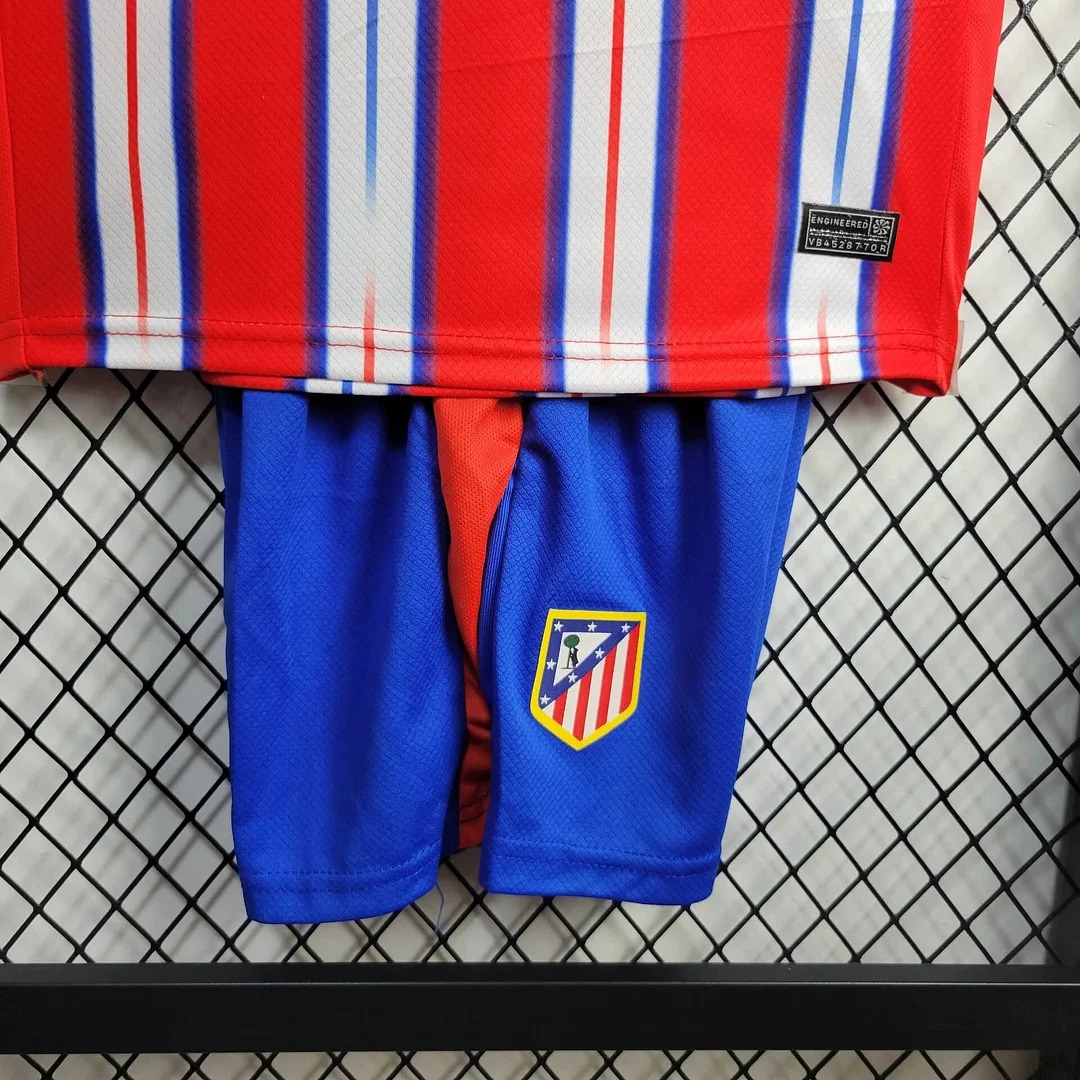 Atletico Madrid 24-25 Home Kids Kit - Unitedfutballjersey