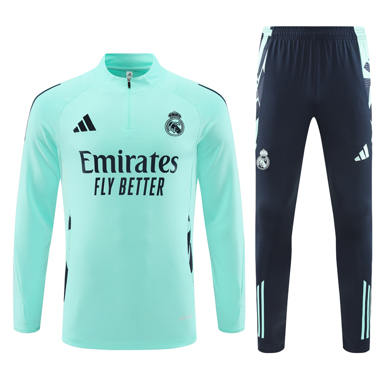 Real Madrid 24-25 Long Sleeve Training Set - Light Green - Unitedfutballjersey