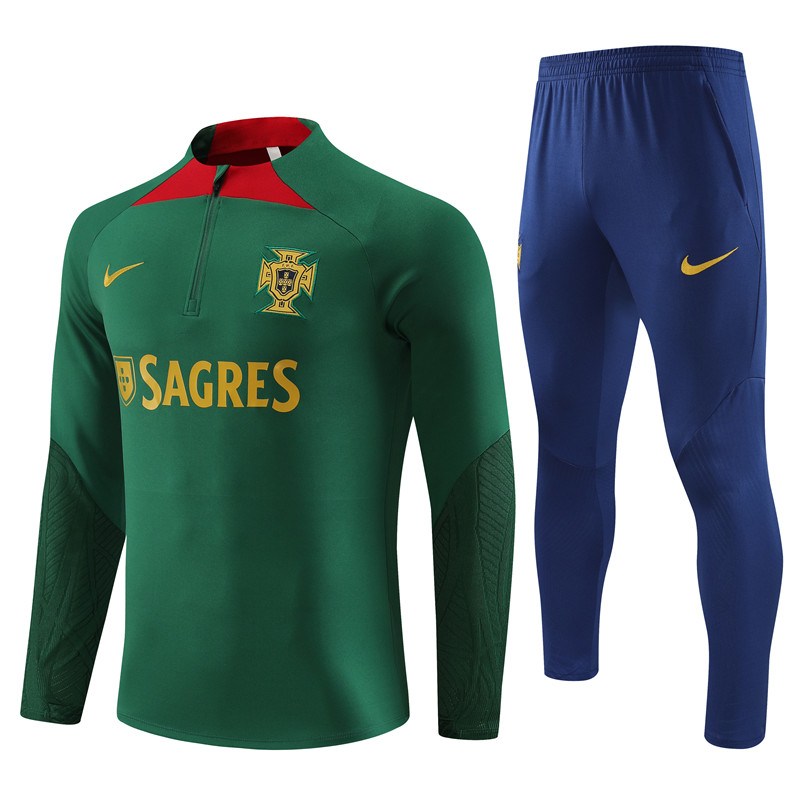 Portugal 23-24 Long Sleeve Training Set -Green - Unitedfutballjersey