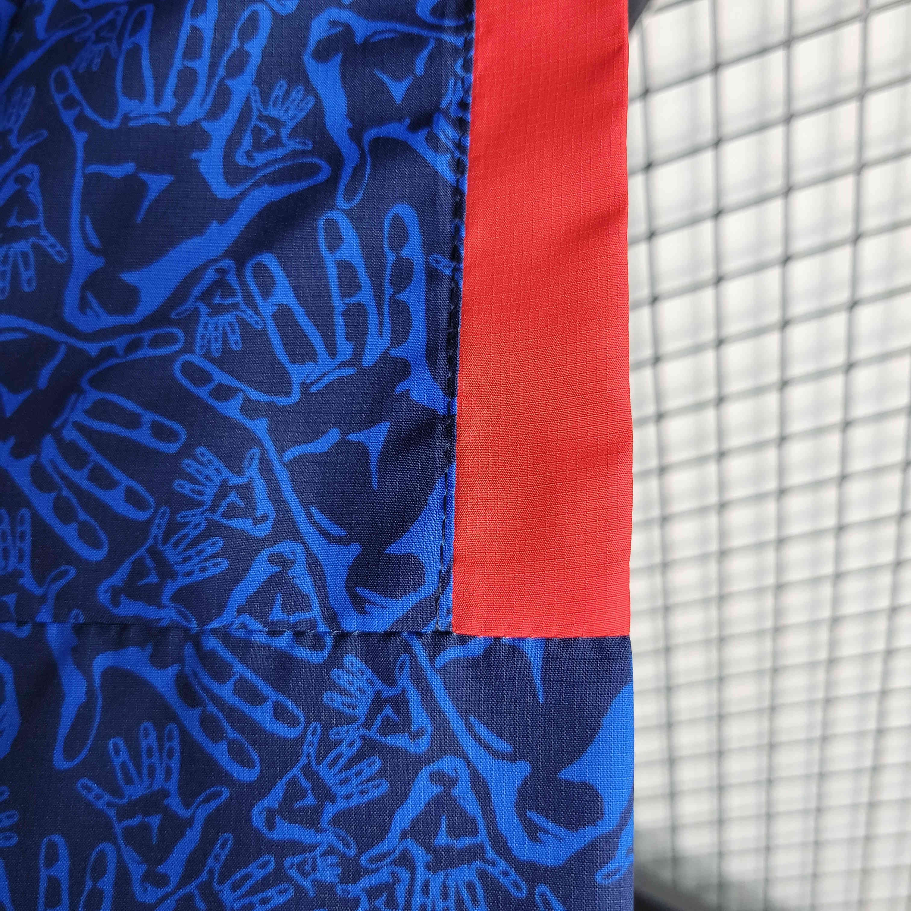 B.A.R.S.A 23-24 Blue Pattern Player Windbreaker - Unitedfutballjersey