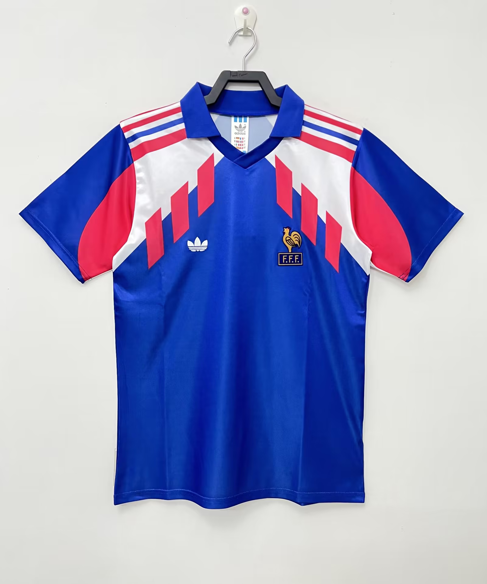 Retro France 1990 Home Stadium Jersey - Unitedfutballjersey