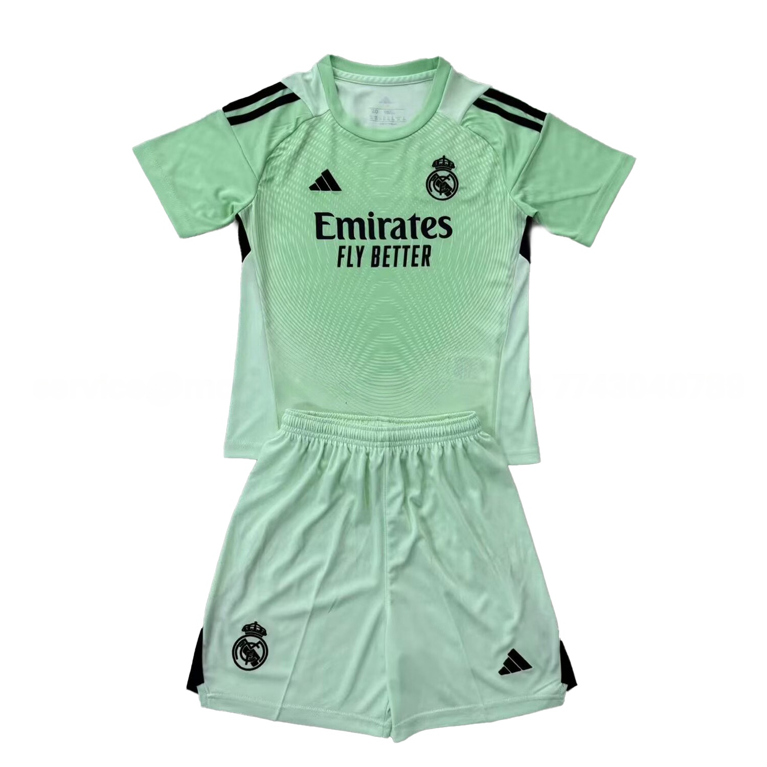 Real Madrid 25-26 Goalkeeper Light Green Men's Adult Jersey Set - Fans Version - Unitedfutballjersey