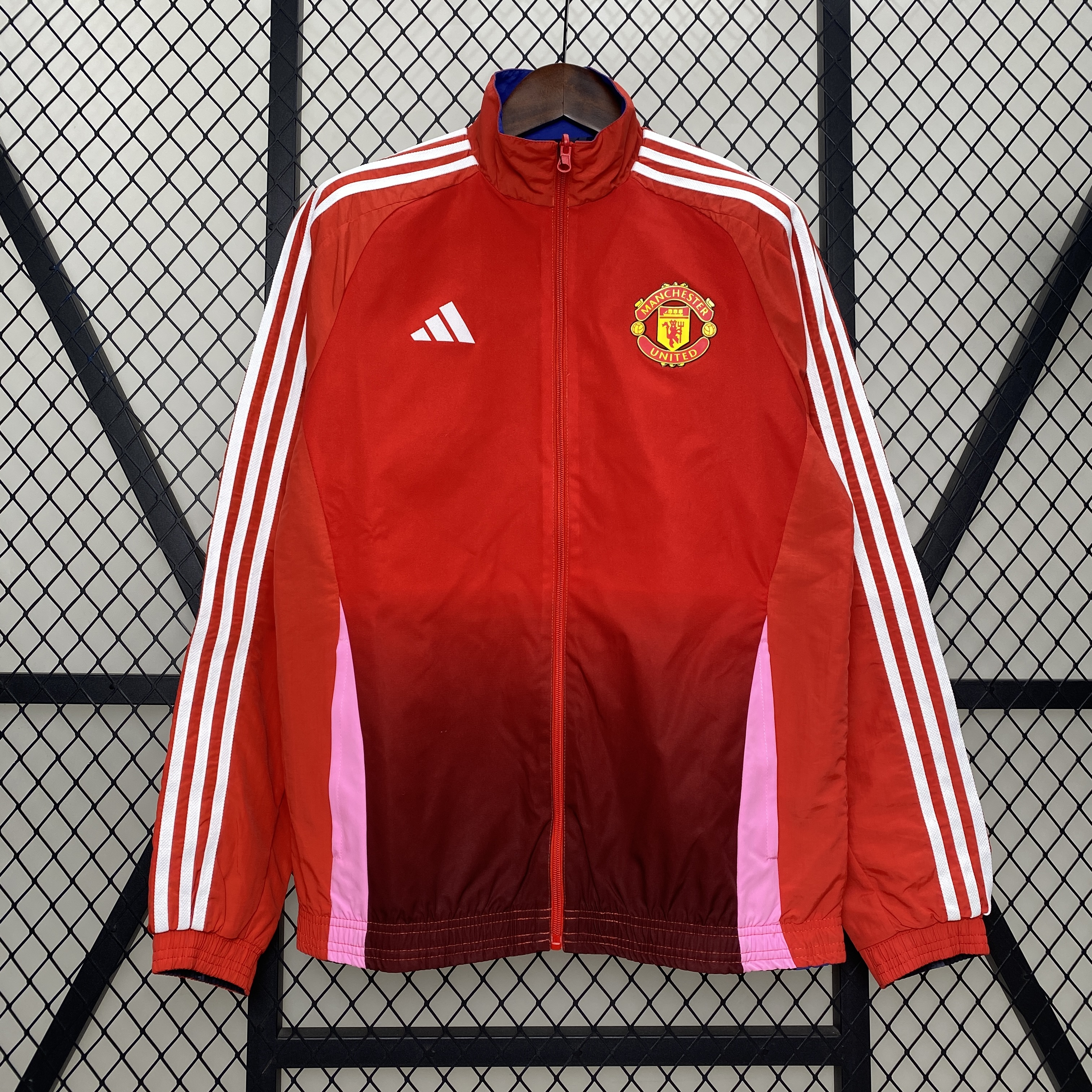 Manchester United 24-25 Double Sided Reversible Windbreaker - Home & Away Jersey Style - Unitedfutballjersey