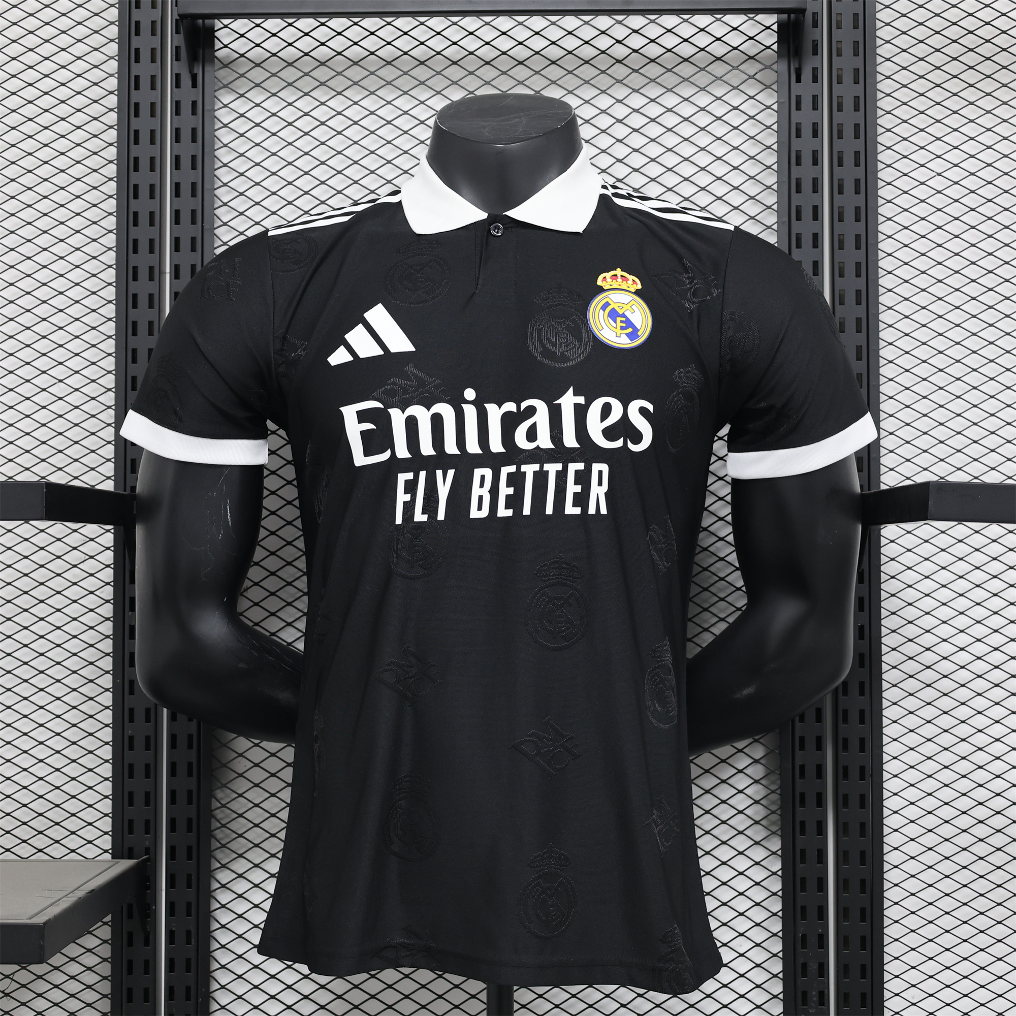 Real Madrid 24-25 Black LOGO Special Edition Jersey - Player Version - Unitedfutballjersey