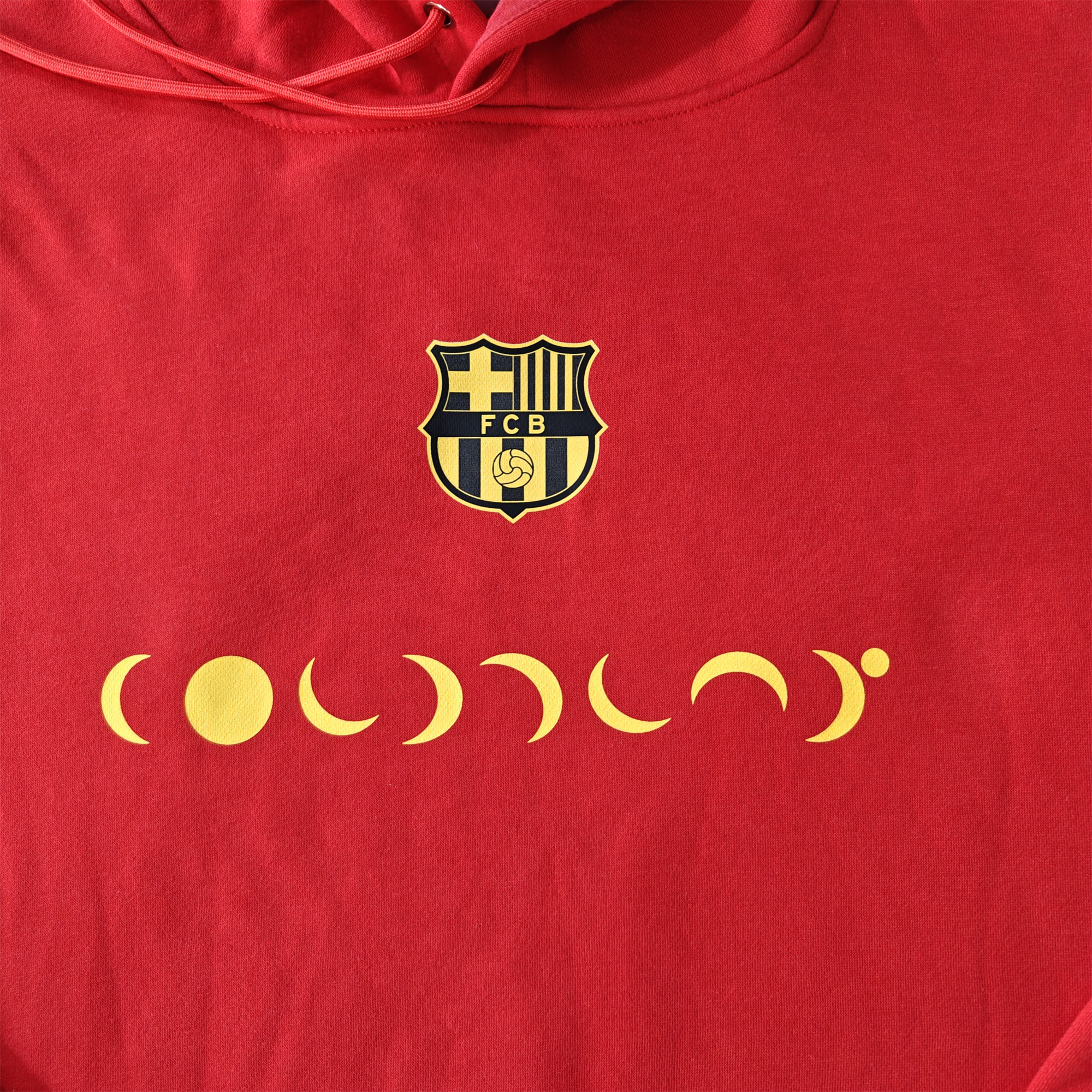Barcelona X Coldplay 24-25 Moon Silhouette Hoodie - Red - Unitedfutballjersey