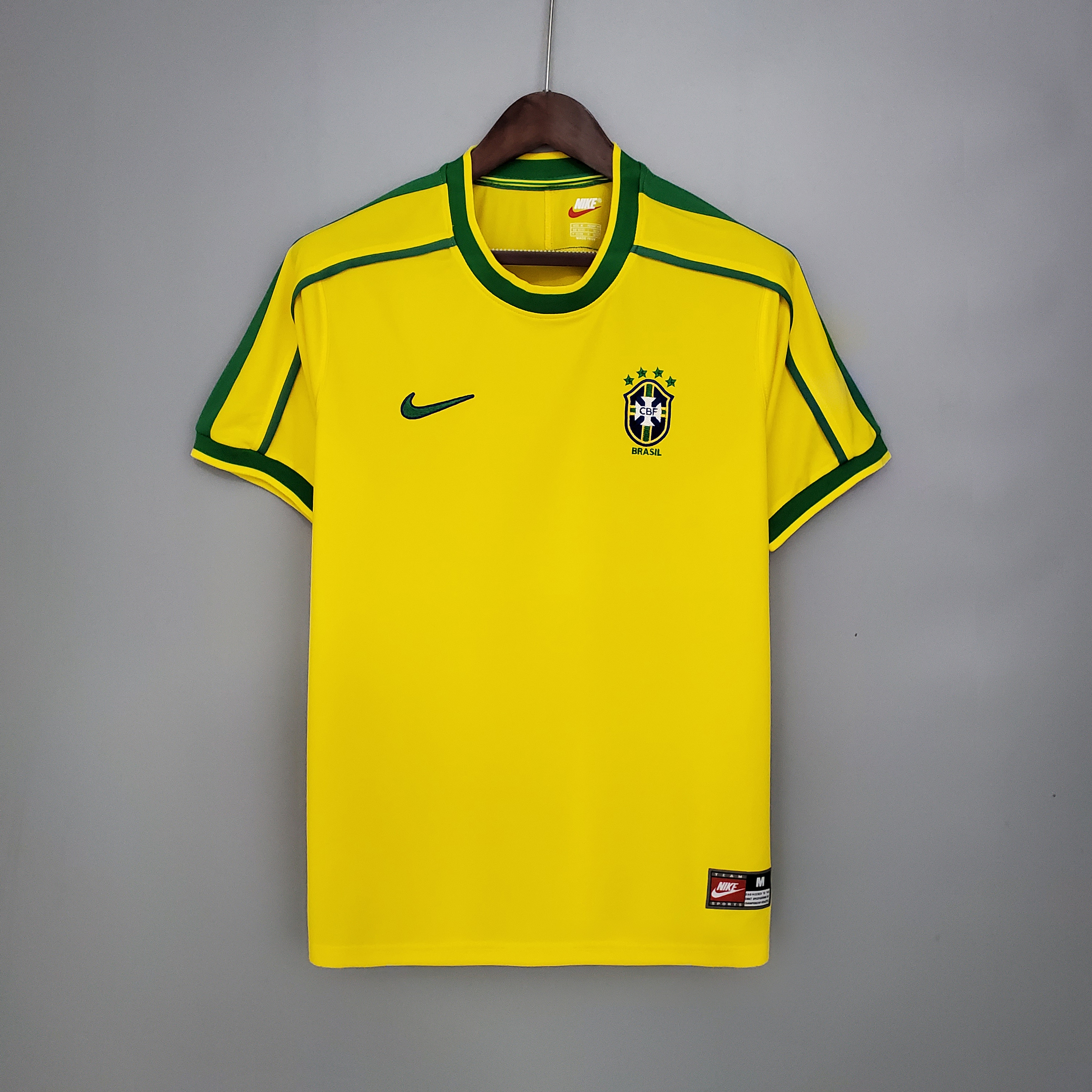 Retro Brazil 1998 Home Stadium Jersey - Unitedfutballjersey