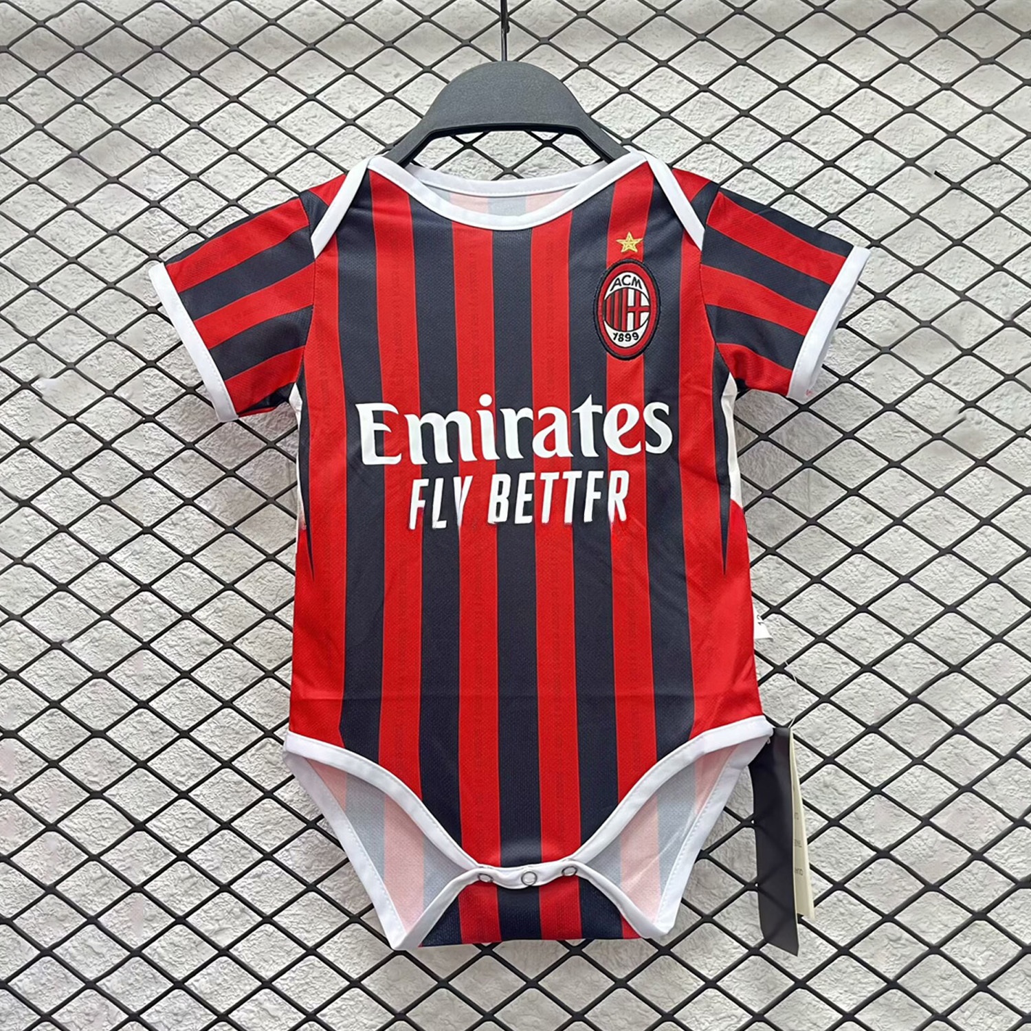 AC Milan 24-25 Home Baby Crawling Suit - Unitedfutballjersey