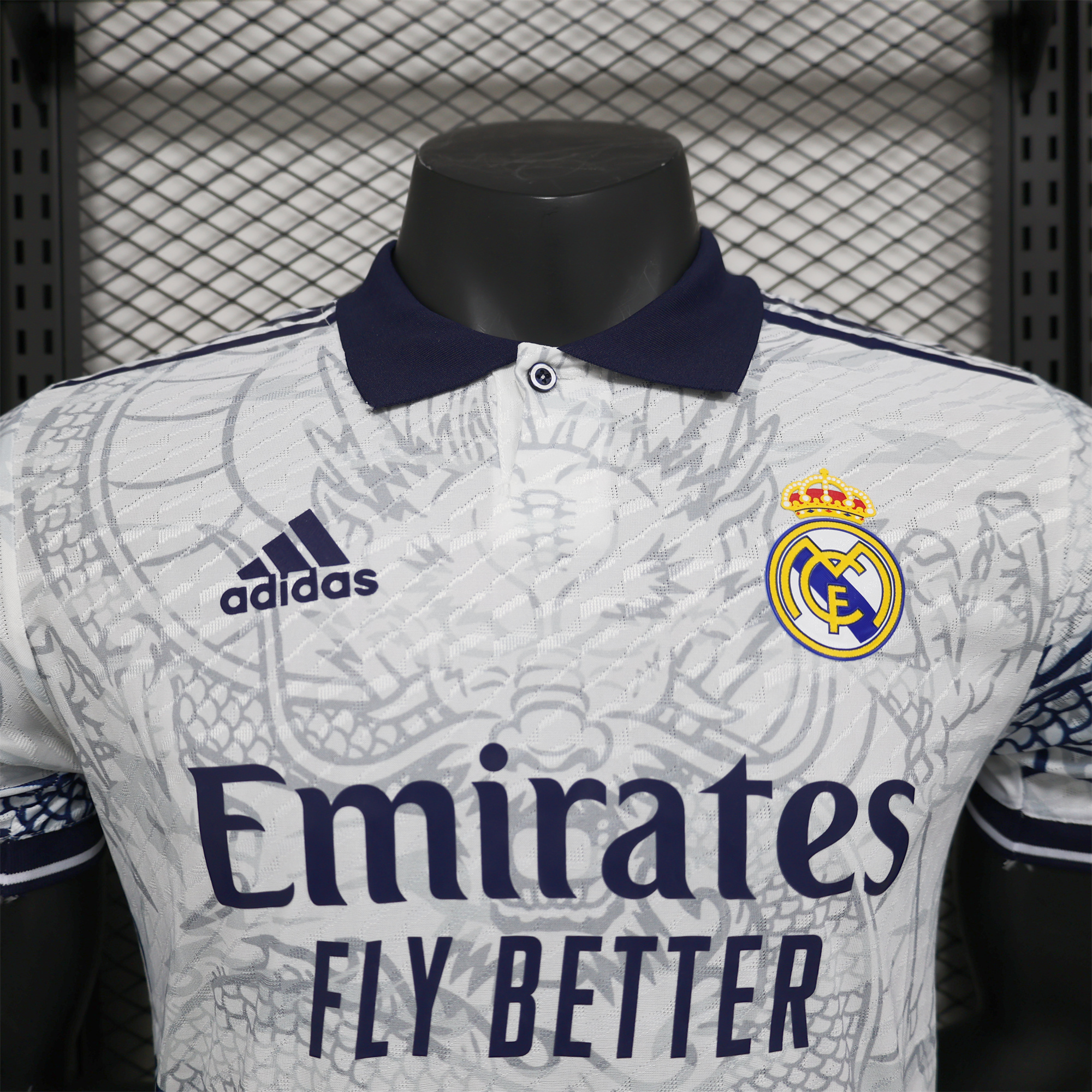 Real Madrid 24-25 Black Dragons Pattern White Special Edition Jersey - Player Version - Unitedfutballjersey