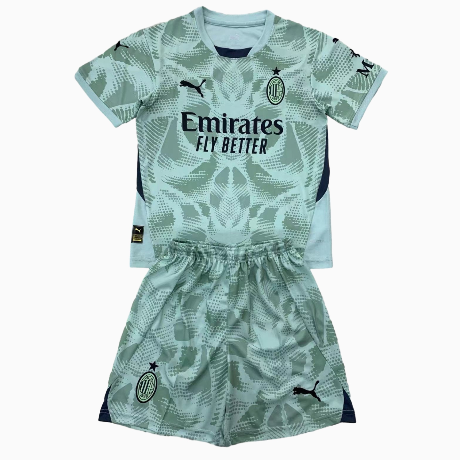 AC Milan 24-25 Green Goalkeeper Men's Adult Jersey Set - Fans Version - Unitedfutballjersey