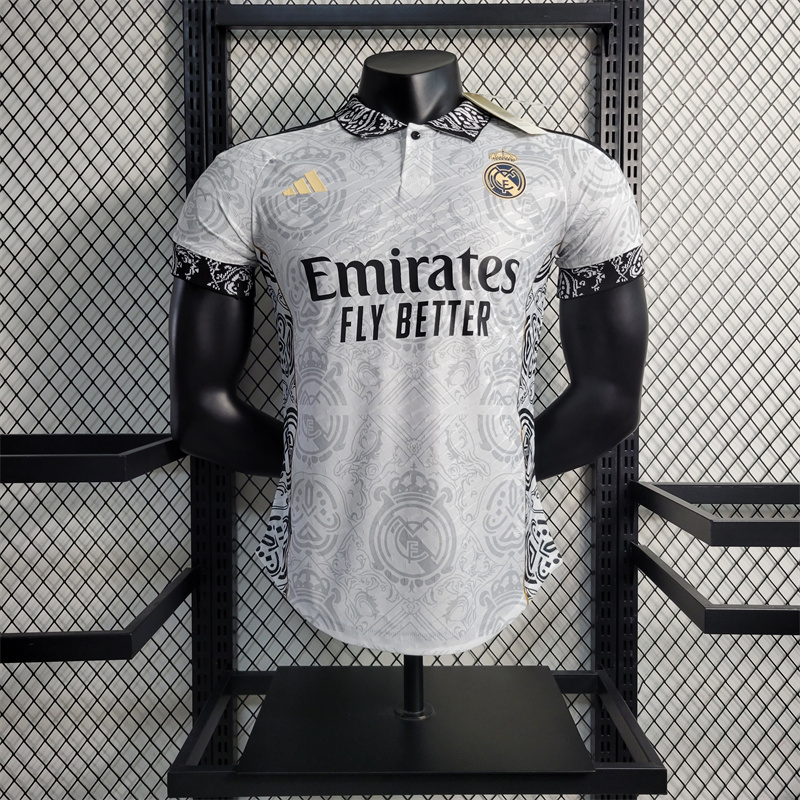 Real Madrid 23-24 White Black Jersey - Player Version - Unitedfutballjersey