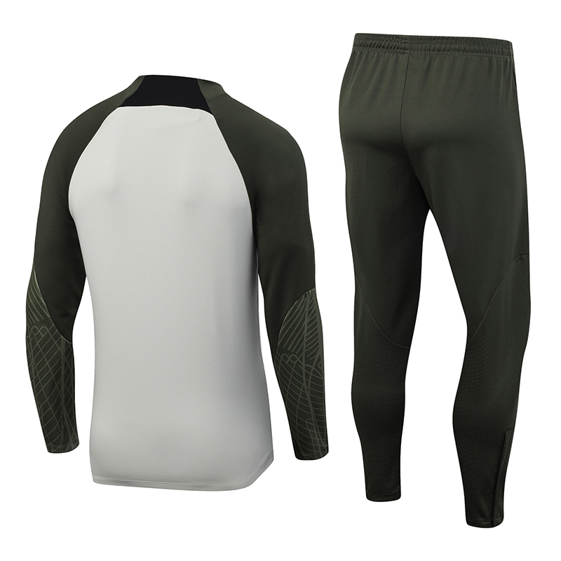 B.A.R.S.A 23-24 Long Sleeve Training Set -Light Gray - Unitedfutballjersey