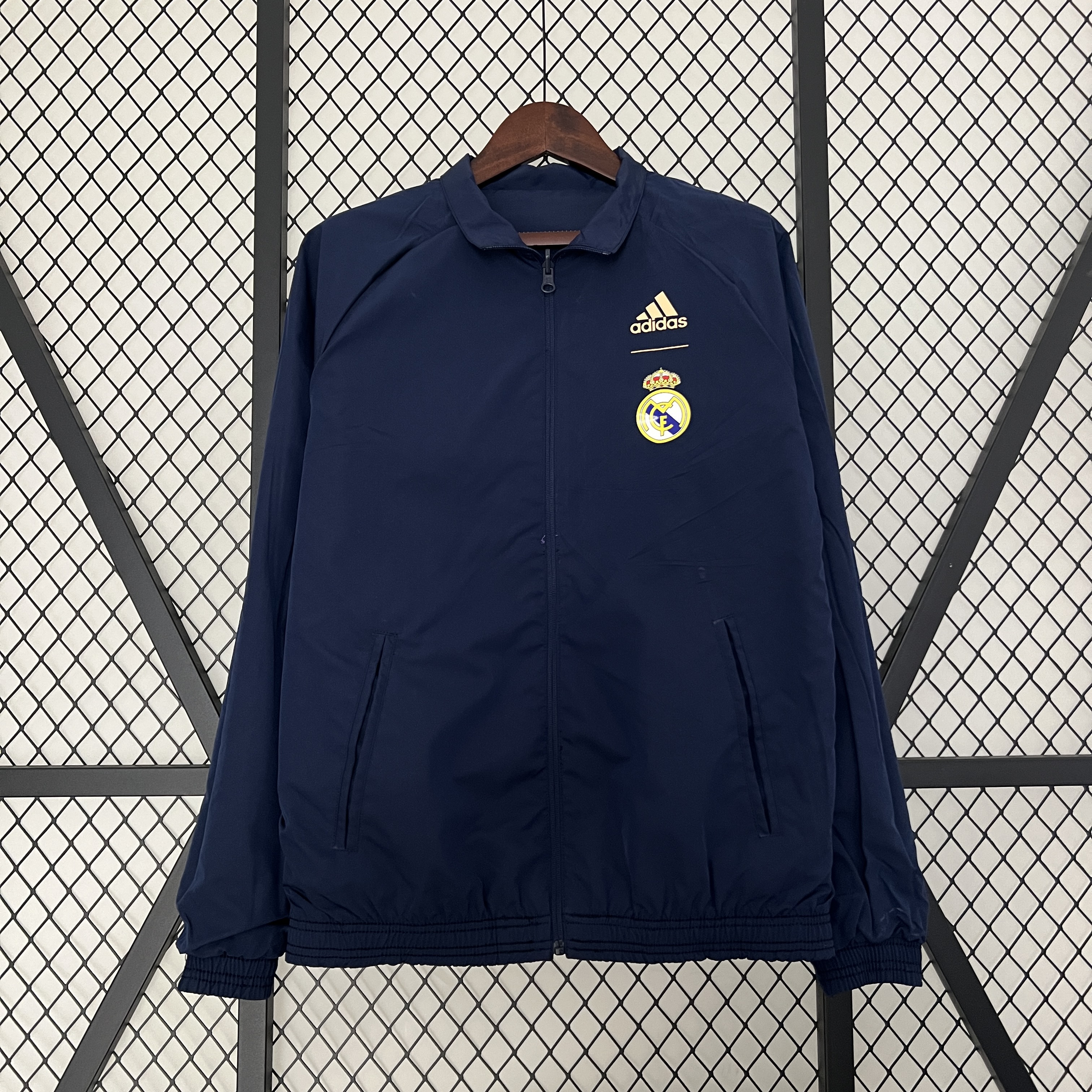 Real Madrid 23-24 Double Sided Windbreaker - Royal Blue - Unitedfutballjersey