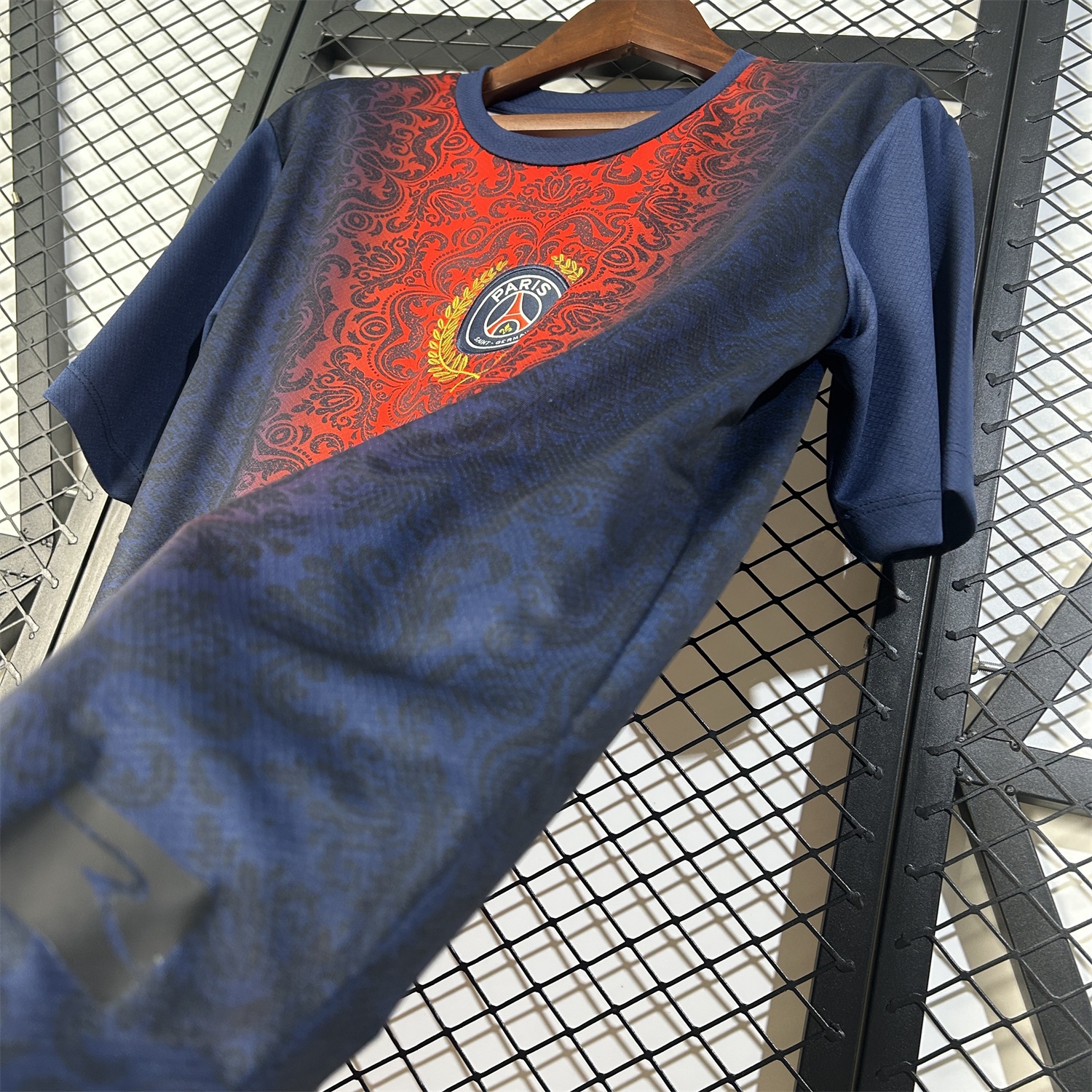 Paris Saint-Germain PSG 25-26 Champions League Commemorative Edition Red Blue Flower Pattern T-shirts - Unitedfutballjersey