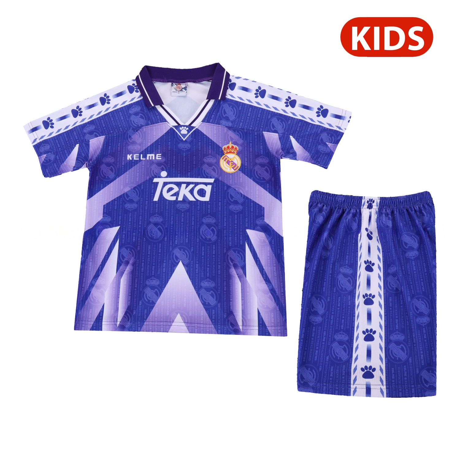 Retro Real Madrid 96-97 Away Kids Kit - Unitedfutballjersey