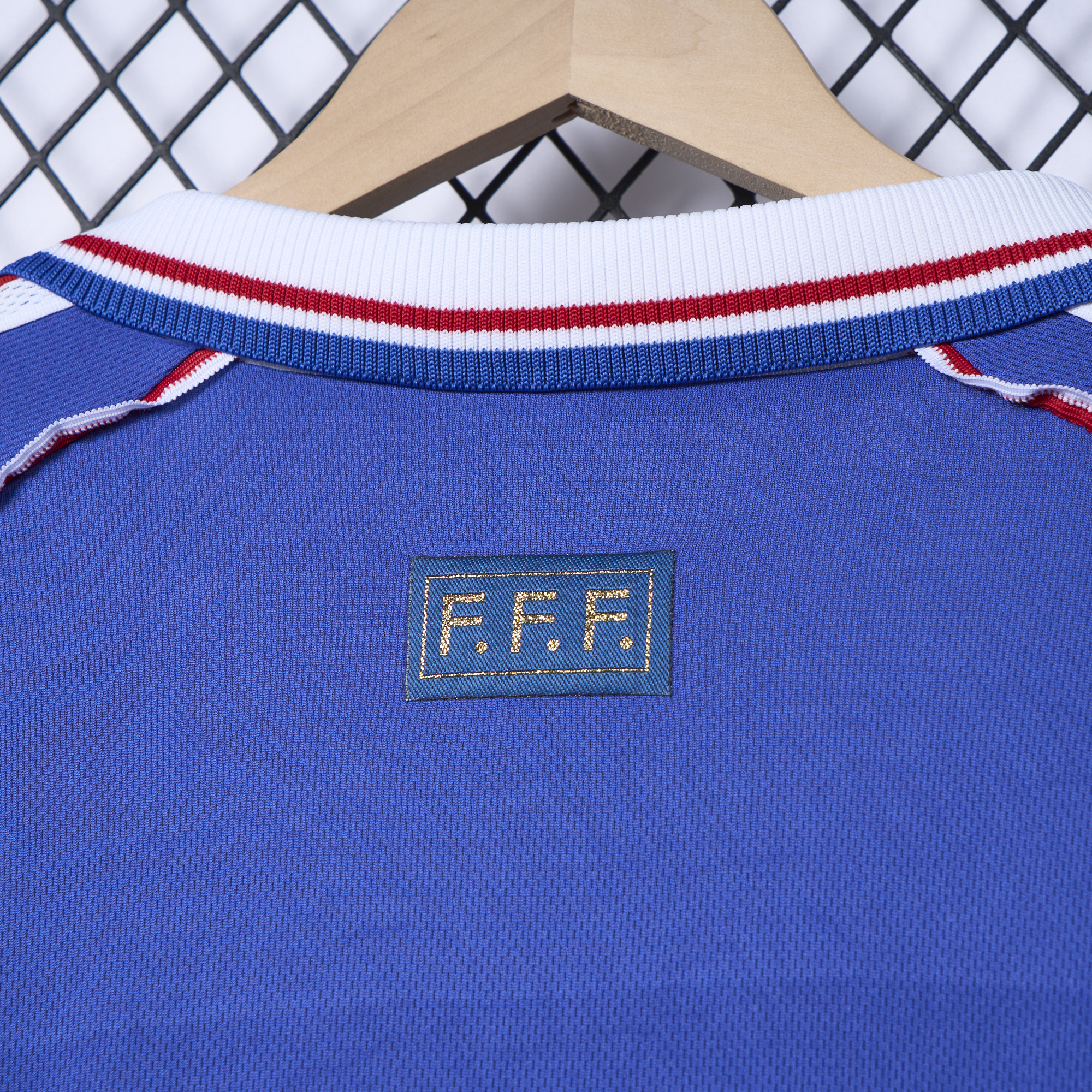 Retro France 1998 Home Stadium Jersey (with 1998 World Cup mark on right chest) - Unitedfutballjersey