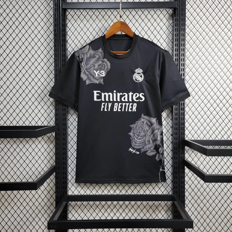 Real Madrid 23-24 Y-3 Black Special Edition Jersey - Fans Version - Unitedfutballjersey