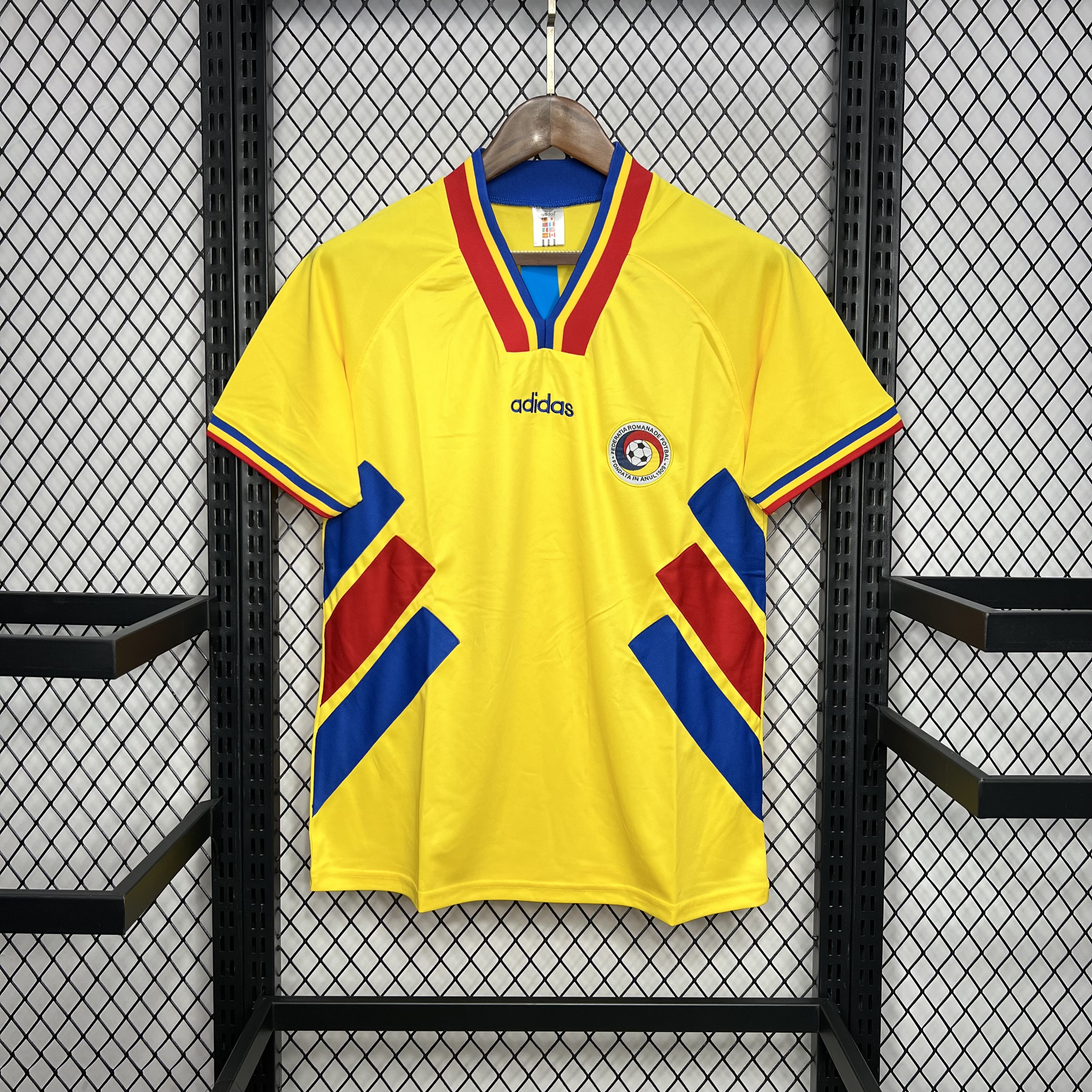 Retro Romania 1994 Home Stadium Jersey - Unitedfutballjersey