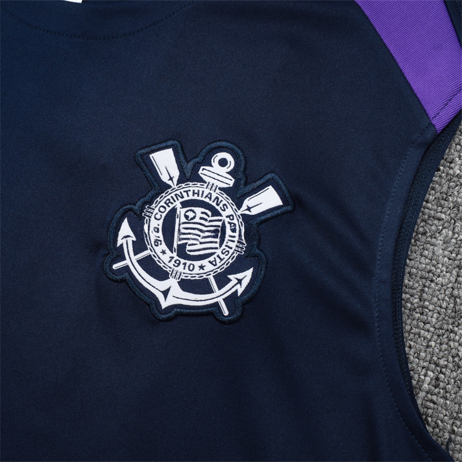 Corinthians 25-26 Vest Training Set - Deep Blue Black Vest and Shorts - Unitedfutballjersey