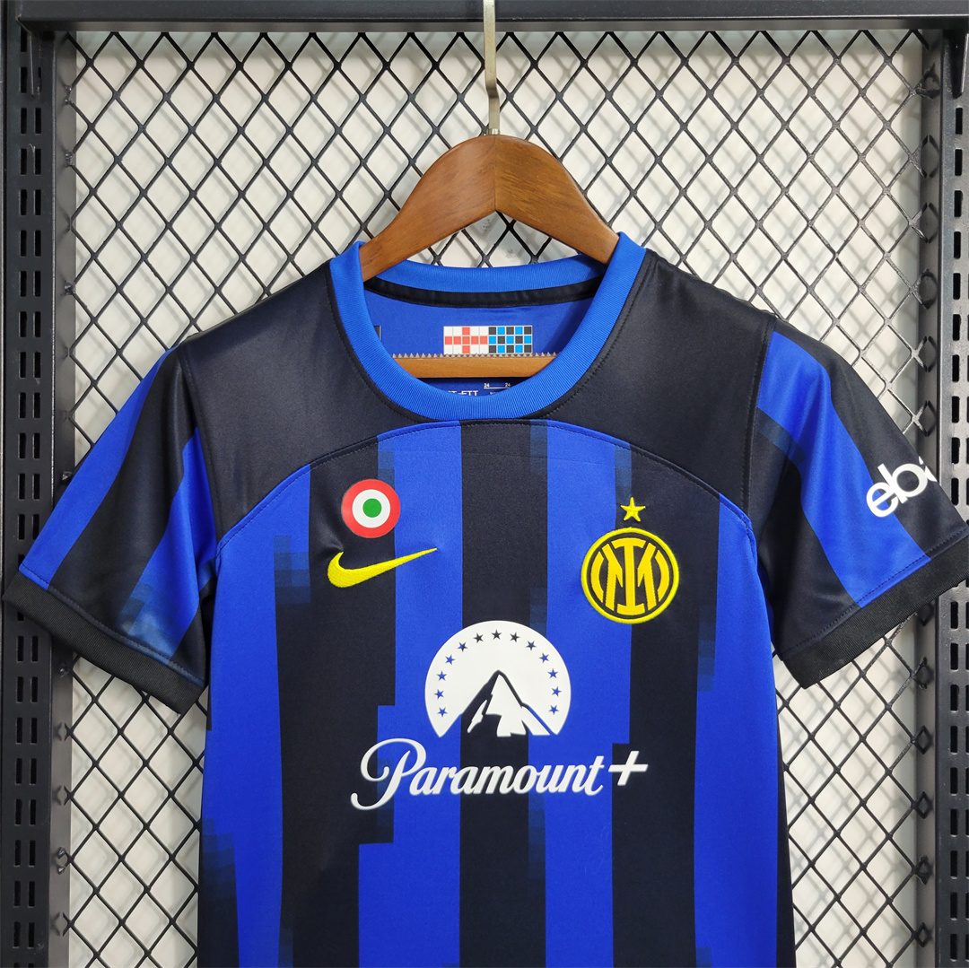 Inter Milan 23-24 Home Kids Kit - Unitedfutballjersey