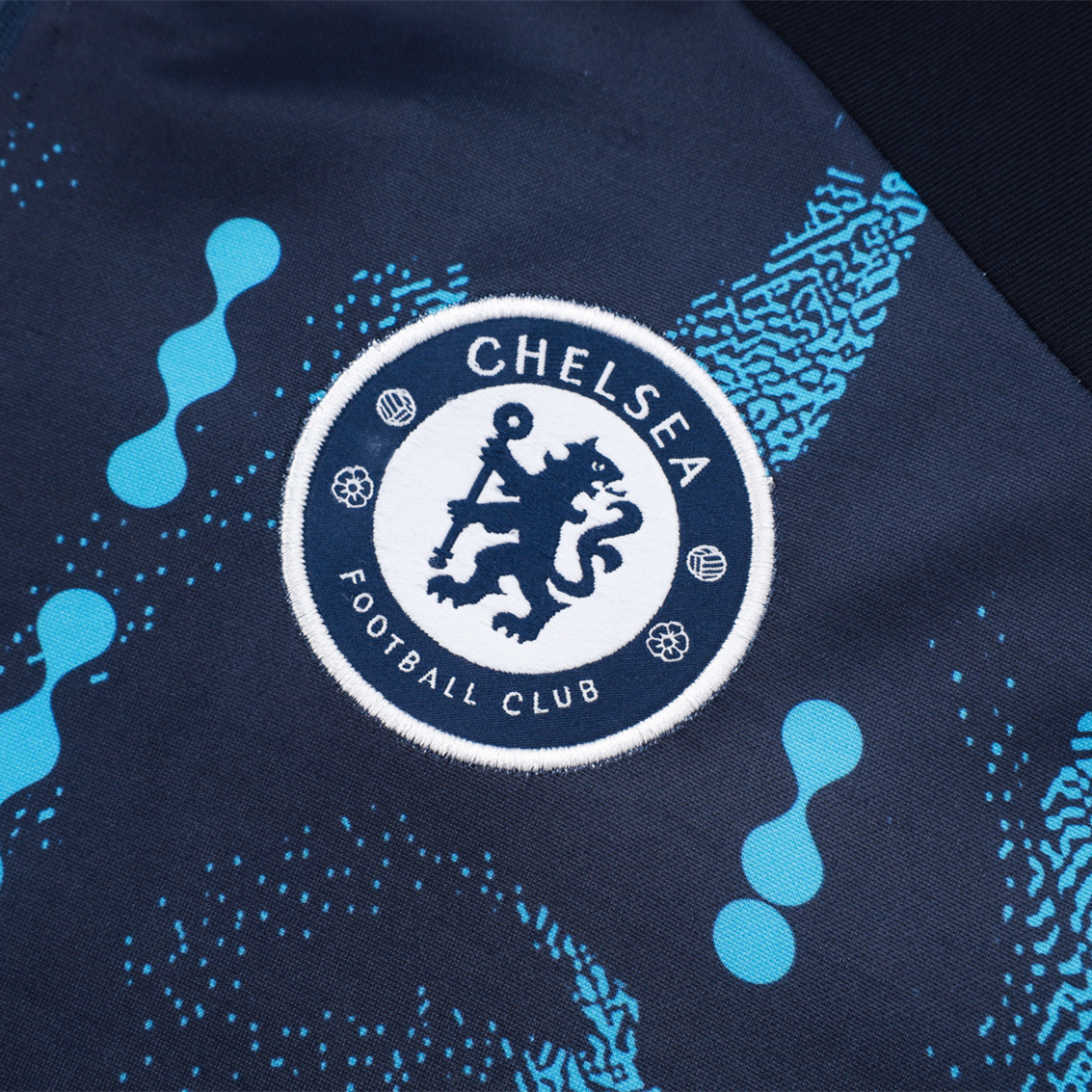 C.H.E.L.S.E.A 24-25 Long Sleeve Training Set - Royal Blue with Blue Dots - Unitedfutballjersey