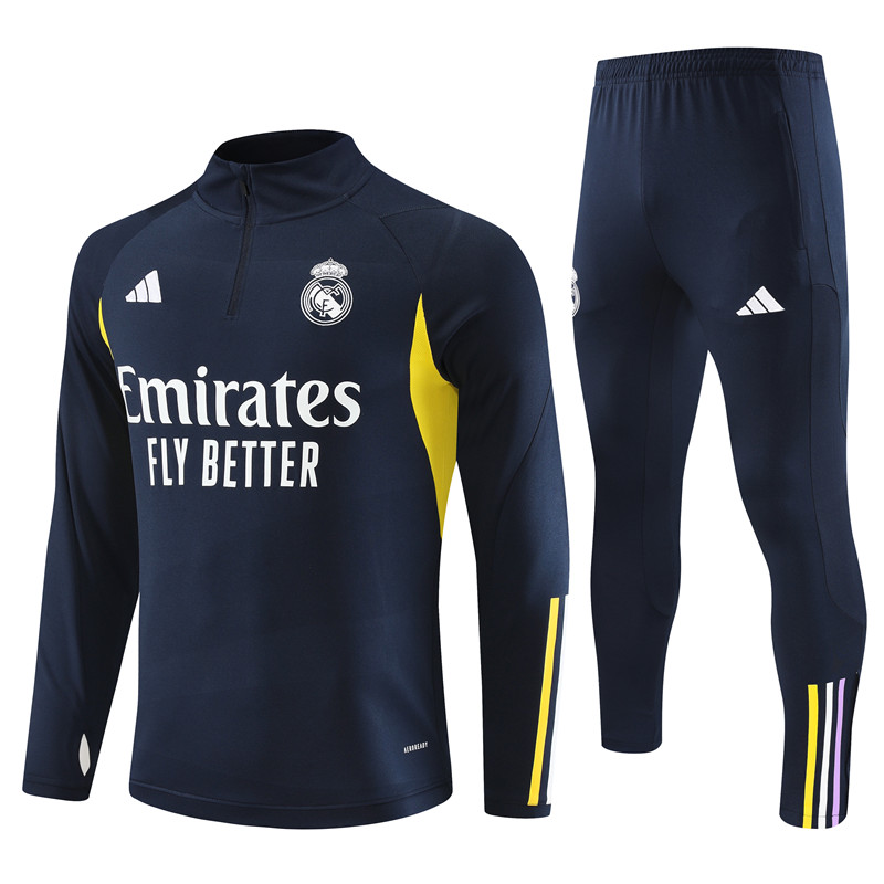 Real Madrid 23-24 Long Sleeve Training Set -Royal Blue - Unitedfutballjersey