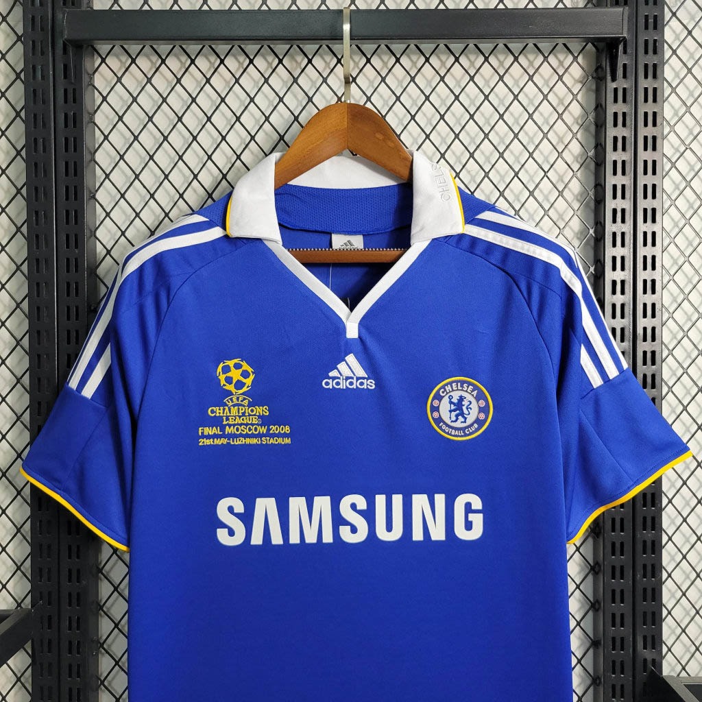 Retro CHELSEA 2007-08 Home Stadium Jersey - Champions League Final - Unitedfutballjersey