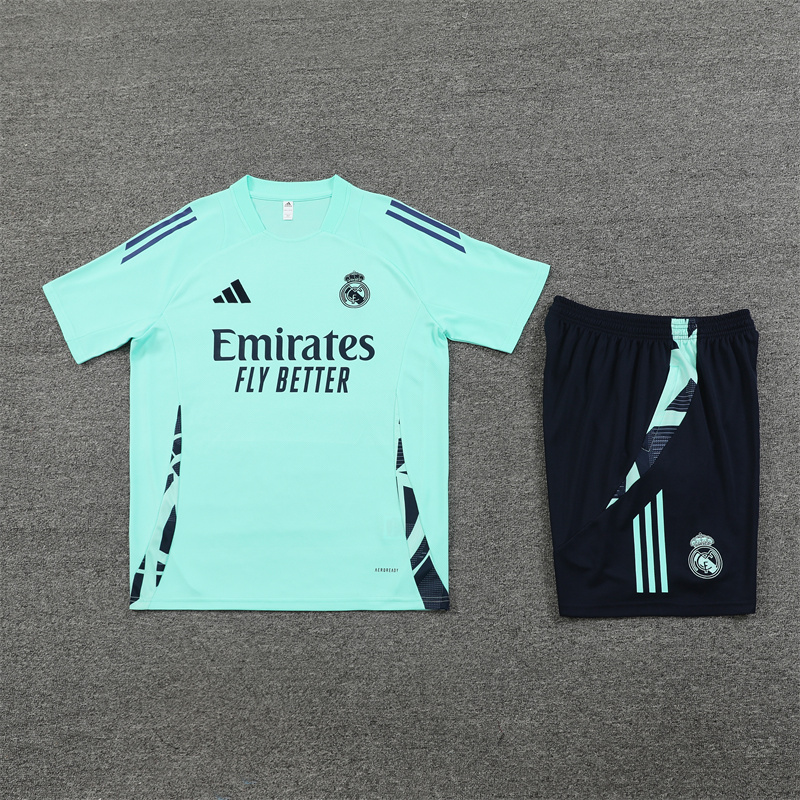 Real Madrid 24-25 Short-Sleeve Training Kids Kit - Lake Blue - Unitedfutballjersey