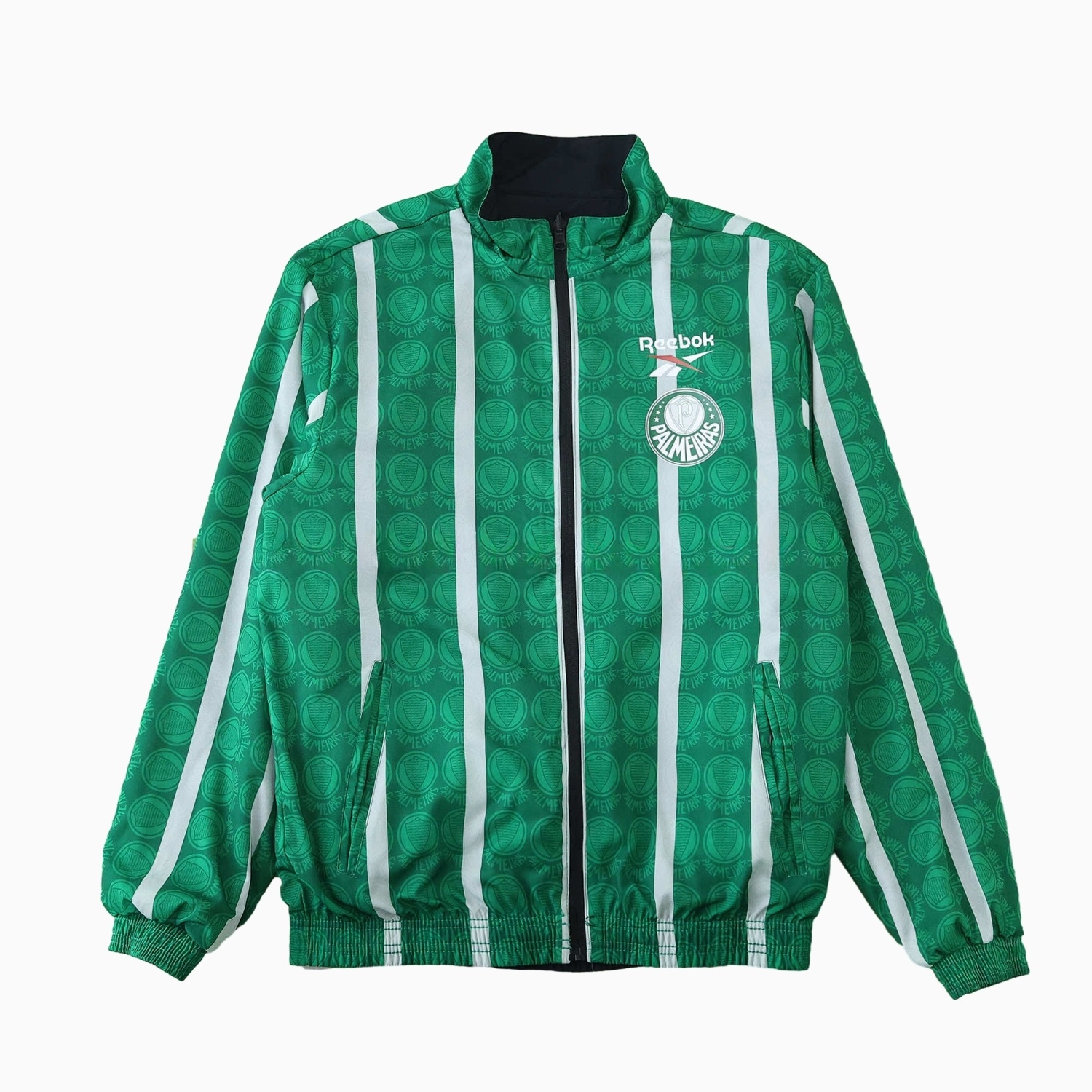 Palmeiras 25-26 Double Sided Reversible Windbreaker - Black & Green - Unitedfutballjersey