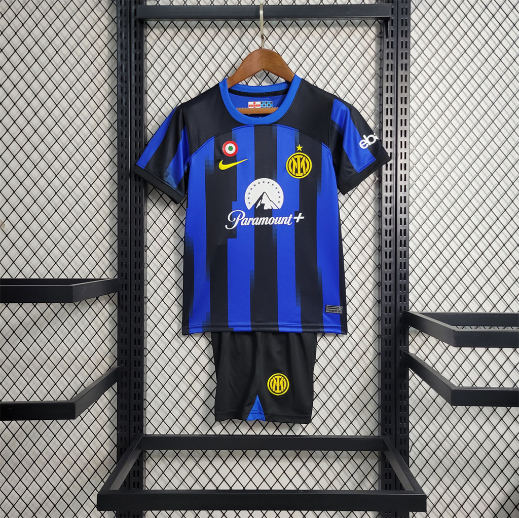 Inter Milan 23-24 Home Kids Kit - Unitedfutballjersey