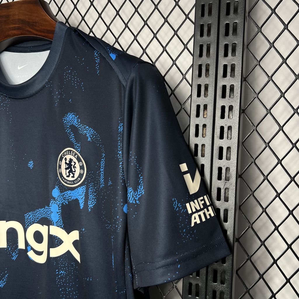 CHELSEA 24-25 Dark Blue Pre-Match Training Jersey - Fans Version - Unitedfutballjersey