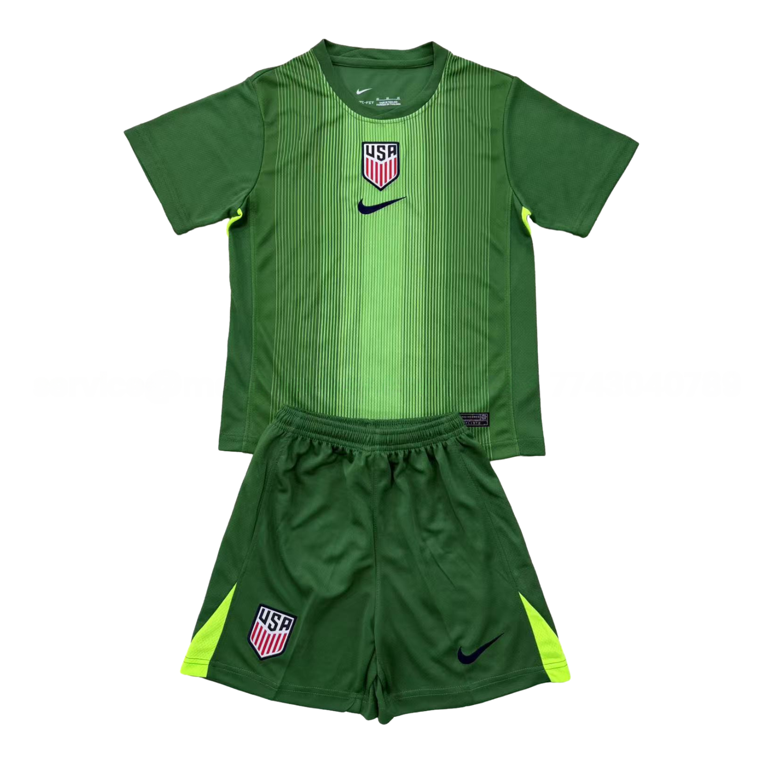 United States USA 25-26 Green Goalkeeper Men's Adult Jersey Set - Fans Version - Unitedfutballjersey