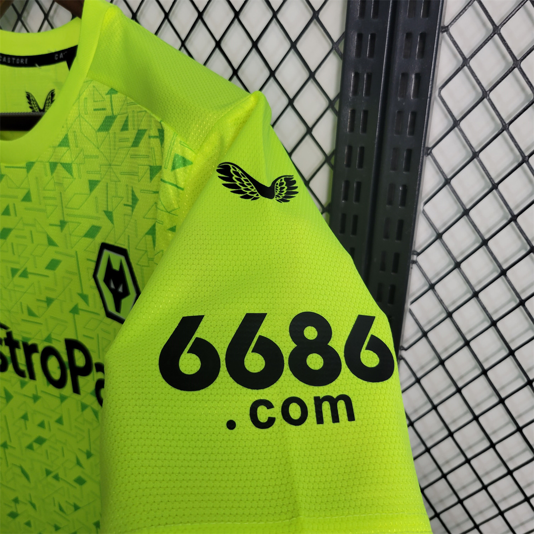 Wolverhampton Wanderers Wolves 23-24 Away Goalkeeper Jersey - Fans Version - Unitedfutballjersey
