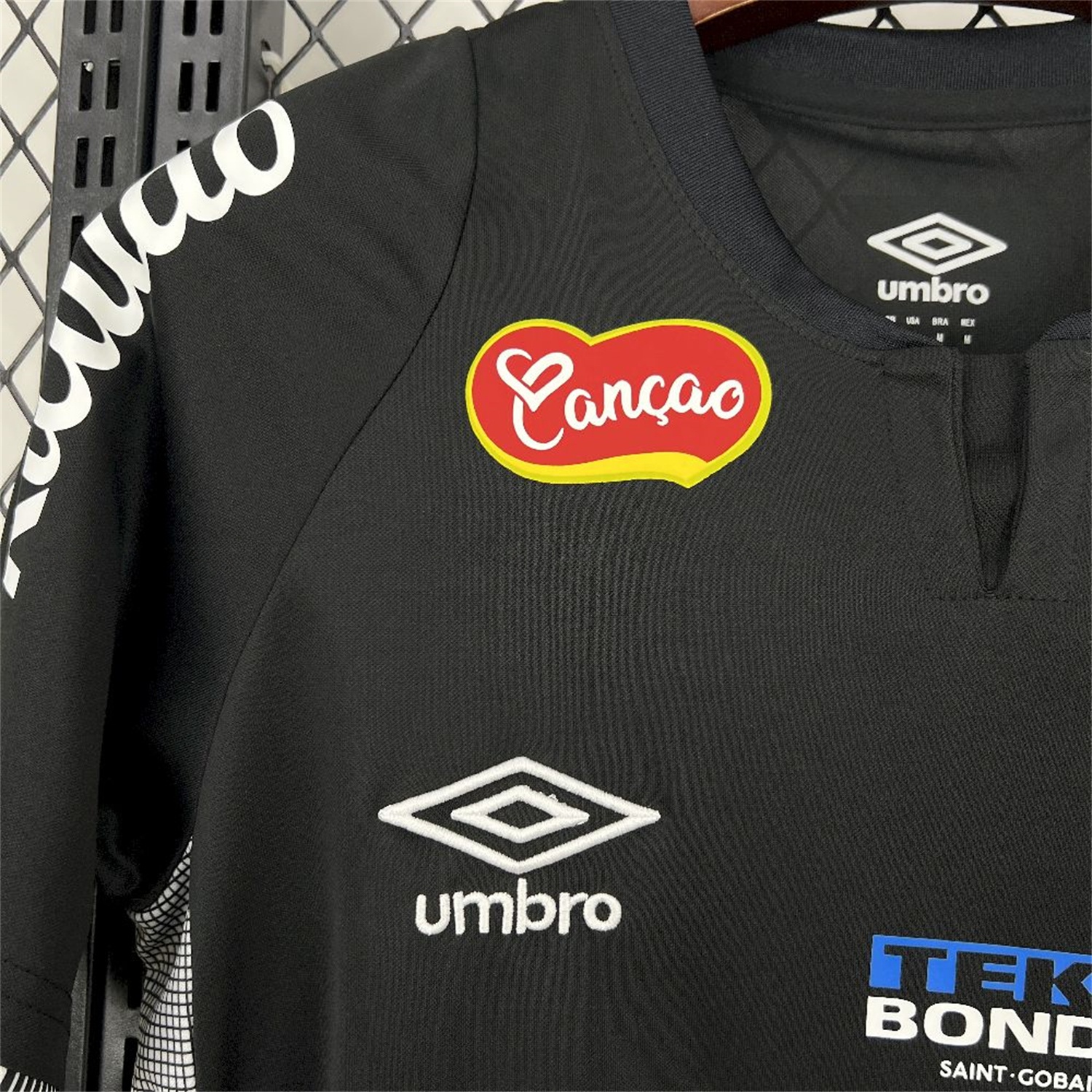 Santos 25-26 Black Goalkeeper Jersey with Sponsors - Fans Version - Unitedfutballjersey