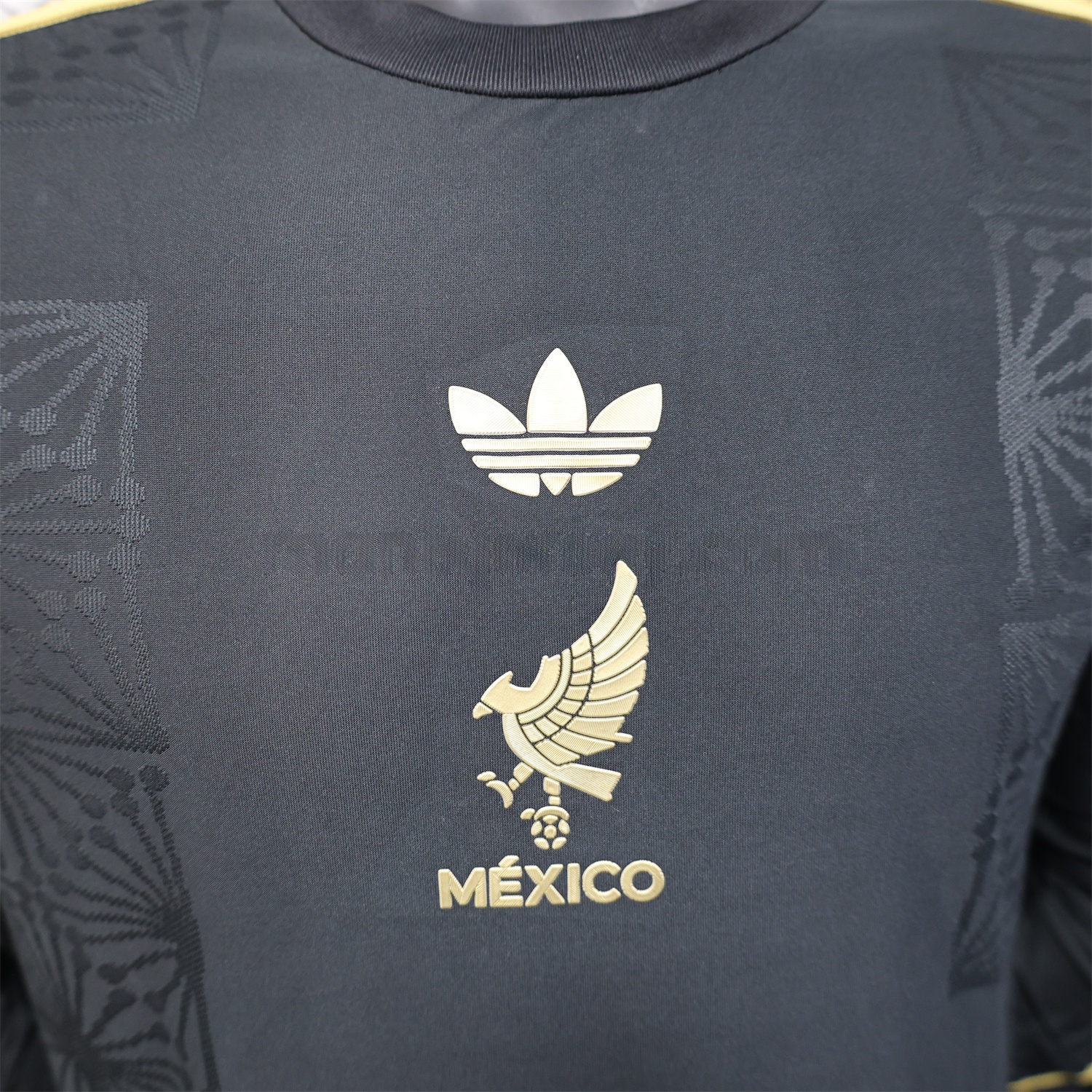 Mexico 2025 Gold Cup Black Long Sleeves Jersey - Player Version - Unitedfutballjersey