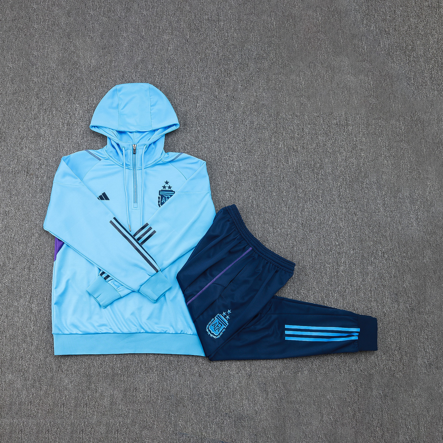 Argentine 23-24 Men's Training Hoodie + Pants - Light Blue - Unitedfutballjersey