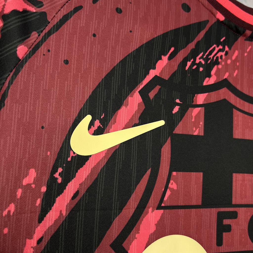 B.A.R.S.A 24-25 Red Crest Special Edition Jersey - Fans Version - Unitedfutballjersey