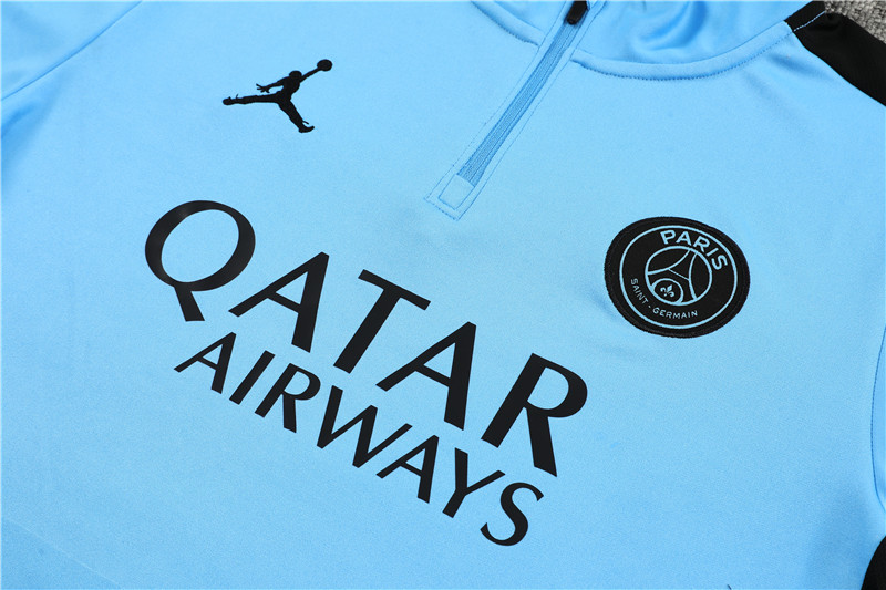 Paris Saint-Germain PSG 23-24 Kids Long Sleeve Training Set Light Blue - Unitedfutballjersey