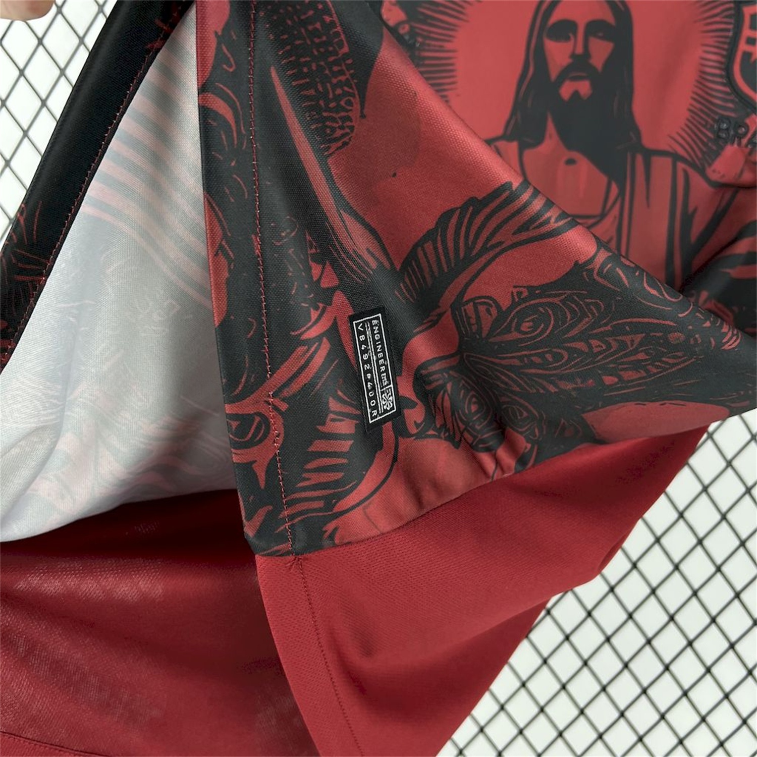 Brazil 25-26 Jordan Black Jesus Statue Red Special Jersey - Fans Version - Unitedfutballjersey