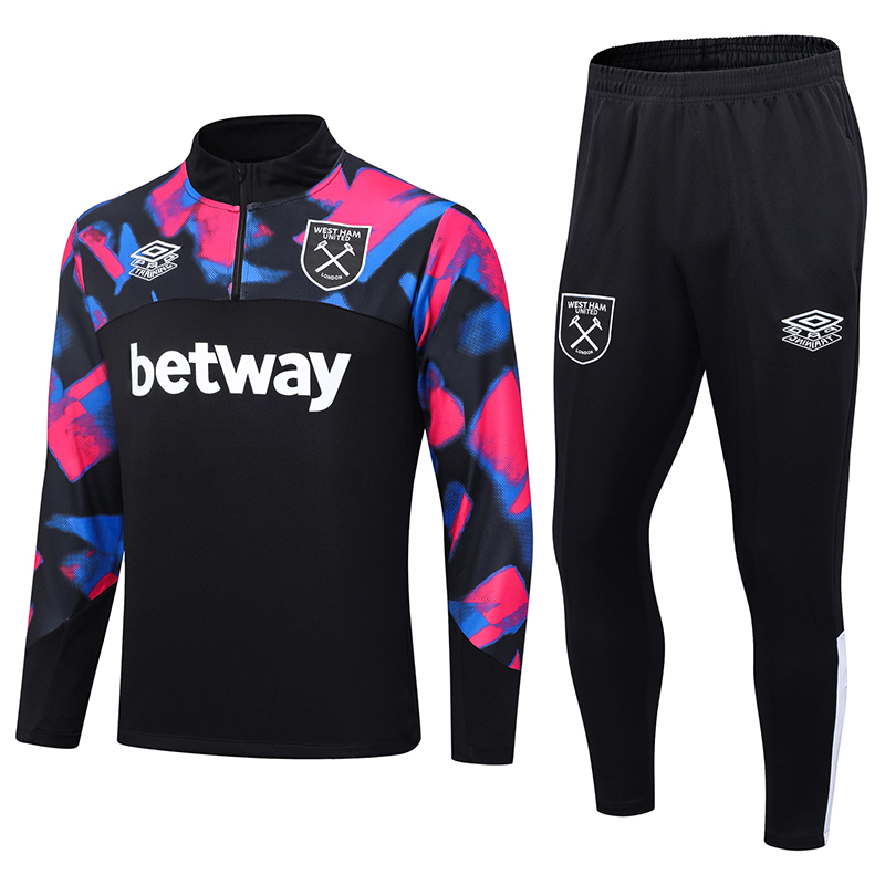 West Ham United 23-24 Long Sleeve Training Set -Black - Unitedfutballjersey