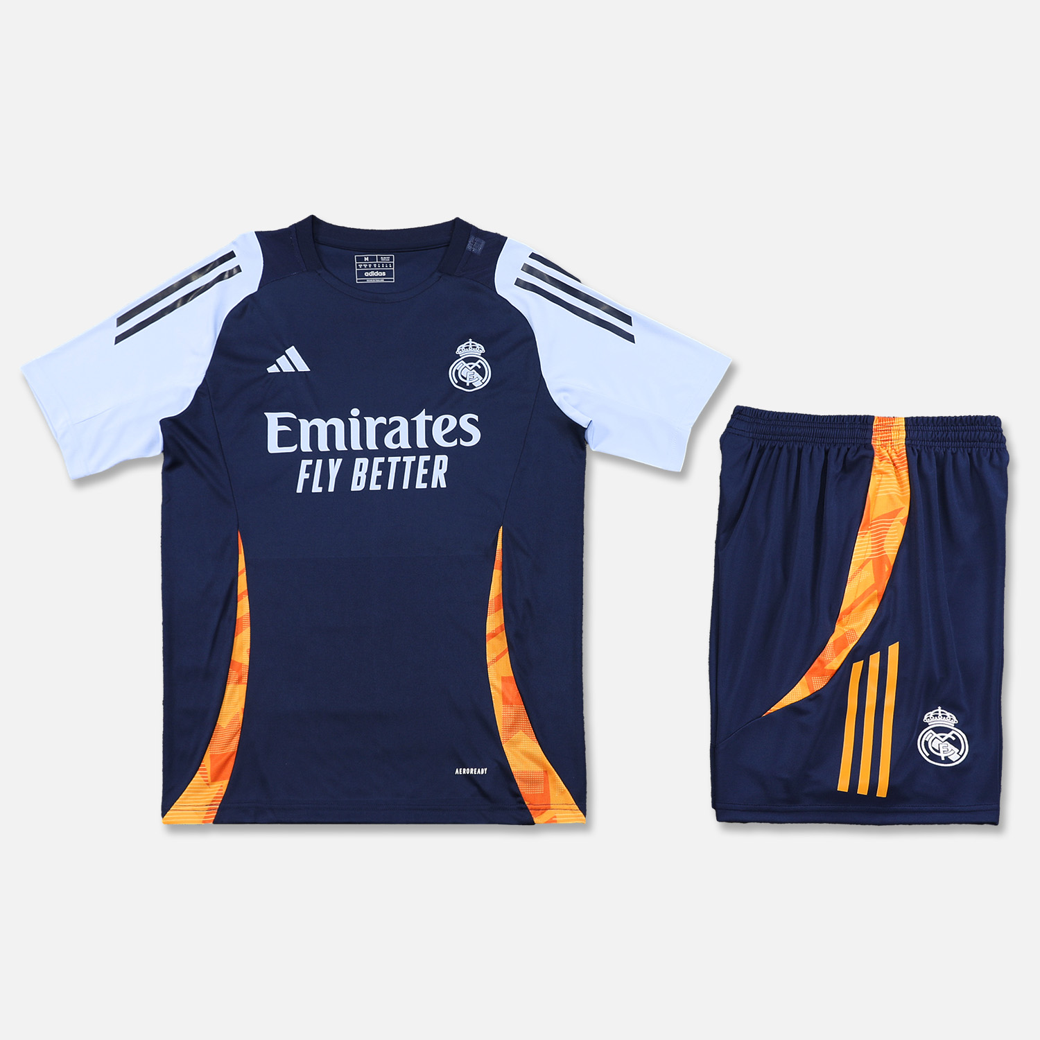 Real Madrid 24-25 Short-Sleeve Training Set - Royal Blue Top & Shorts - Unitedfutballjersey