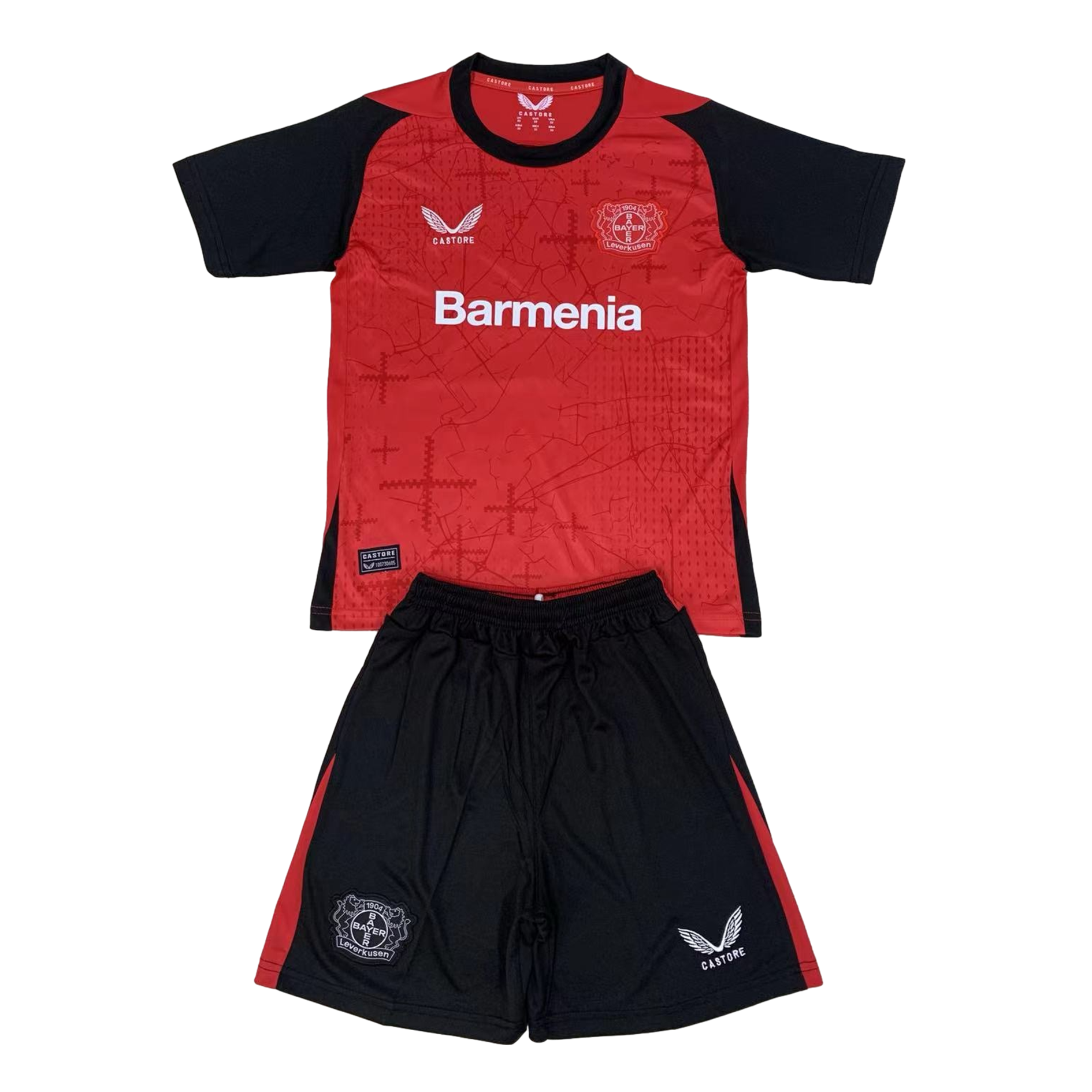 Bayer 04 Leverkusen 24-25 Home Stadium Kids Kit - Unitedfutballjersey