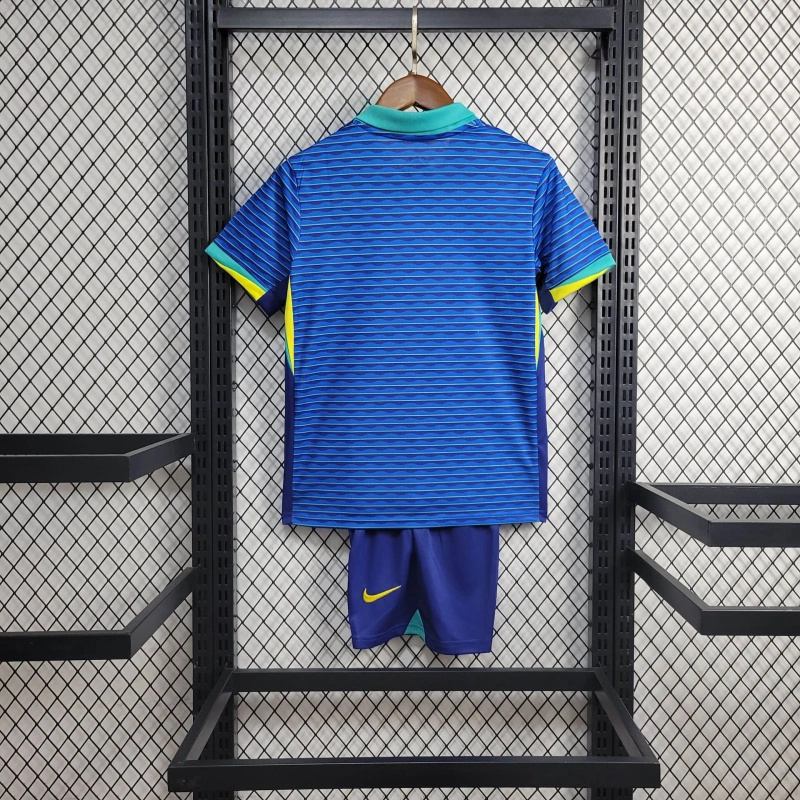 Brazil 2024 Away Stadium Kids Kit - Unitedfutballjersey