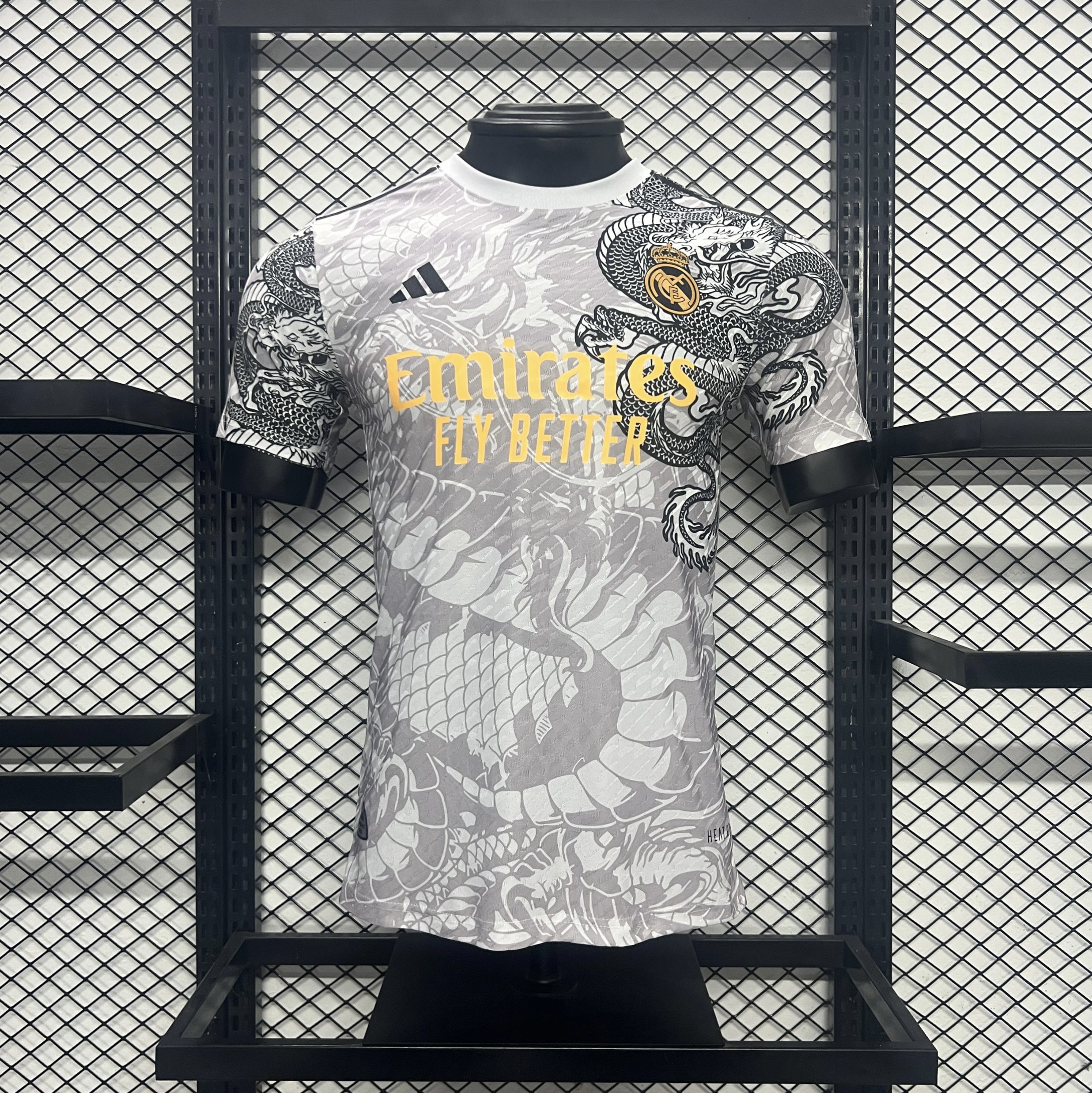 Real Madrid 24-25 Black Dragon Special Edition Gray Jersey - Player Version - Unitedfutballjersey