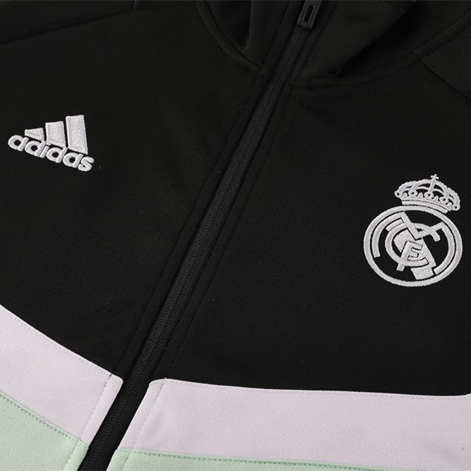 Real Madrid 24-25 Originals LFSTLR Jacket Training Tracksuit - Black and Light Green - Unitedfutballjersey