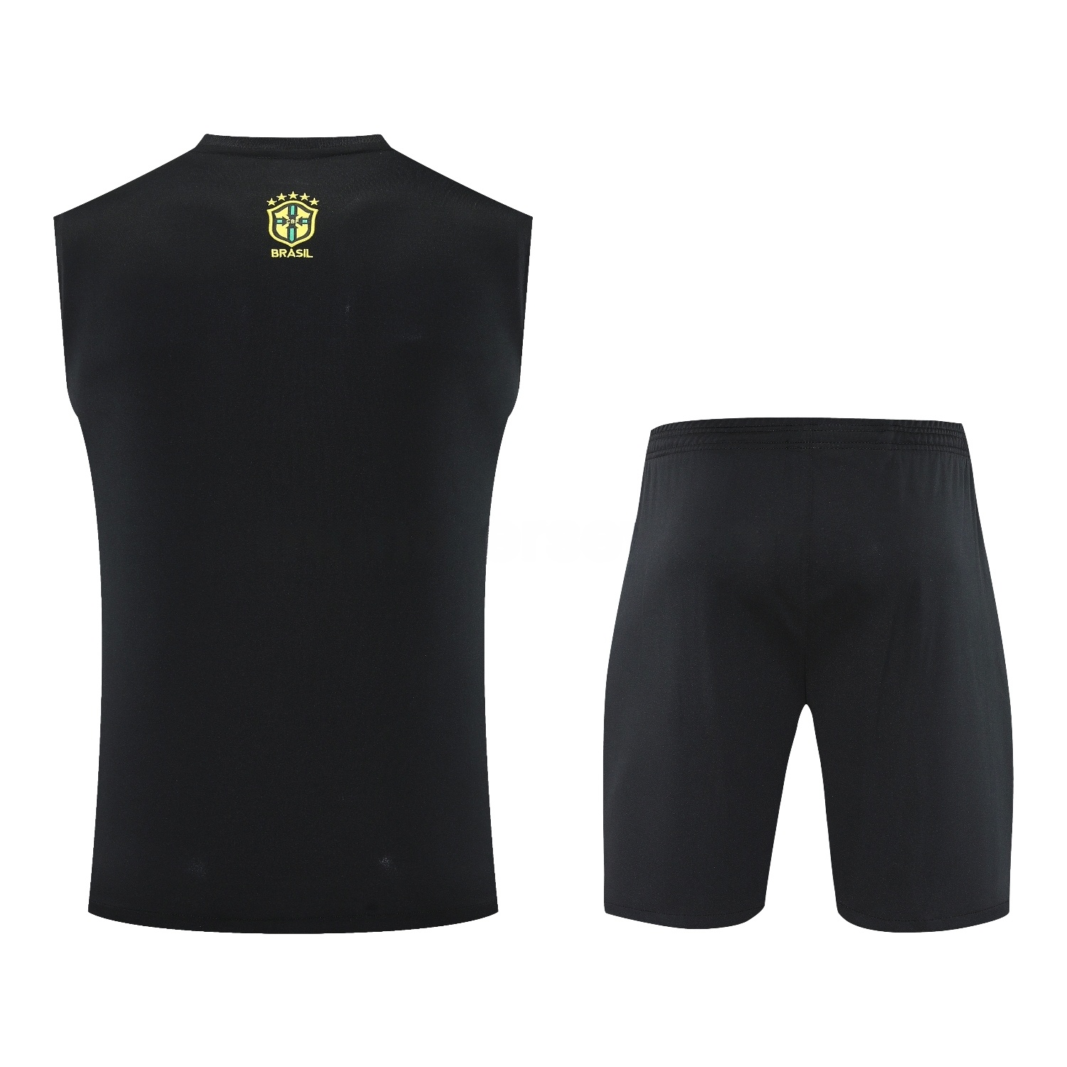 Brazil 25-26 Green Jesus Statue Vest Training Set - Green Vest & Black Shorts - Unitedfutballjersey