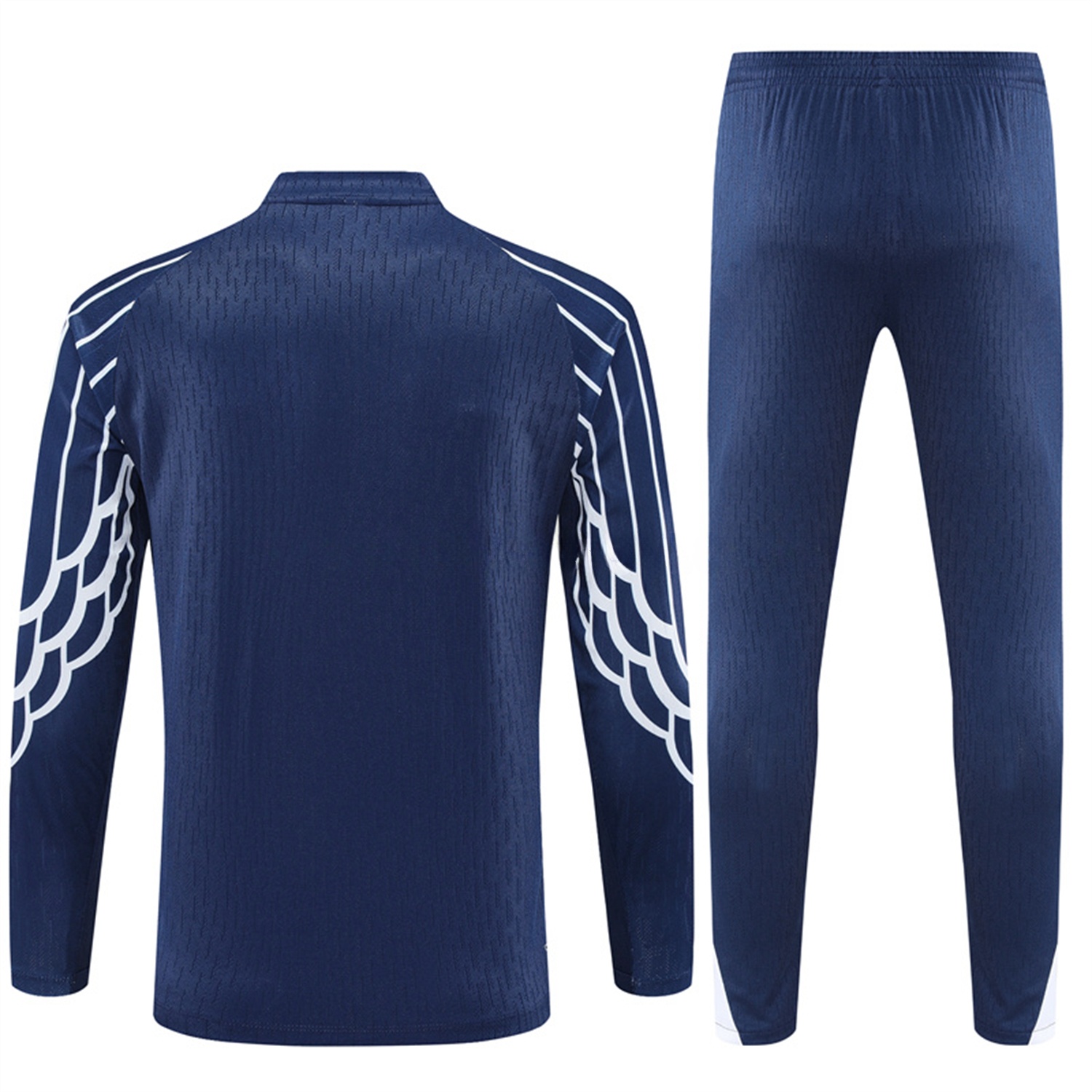 Paris Saint-Germain PSG 25-26 Long Sleeve Training Set - JD White Wing Royal Blue Top and Pants - Unitedfutballjersey
