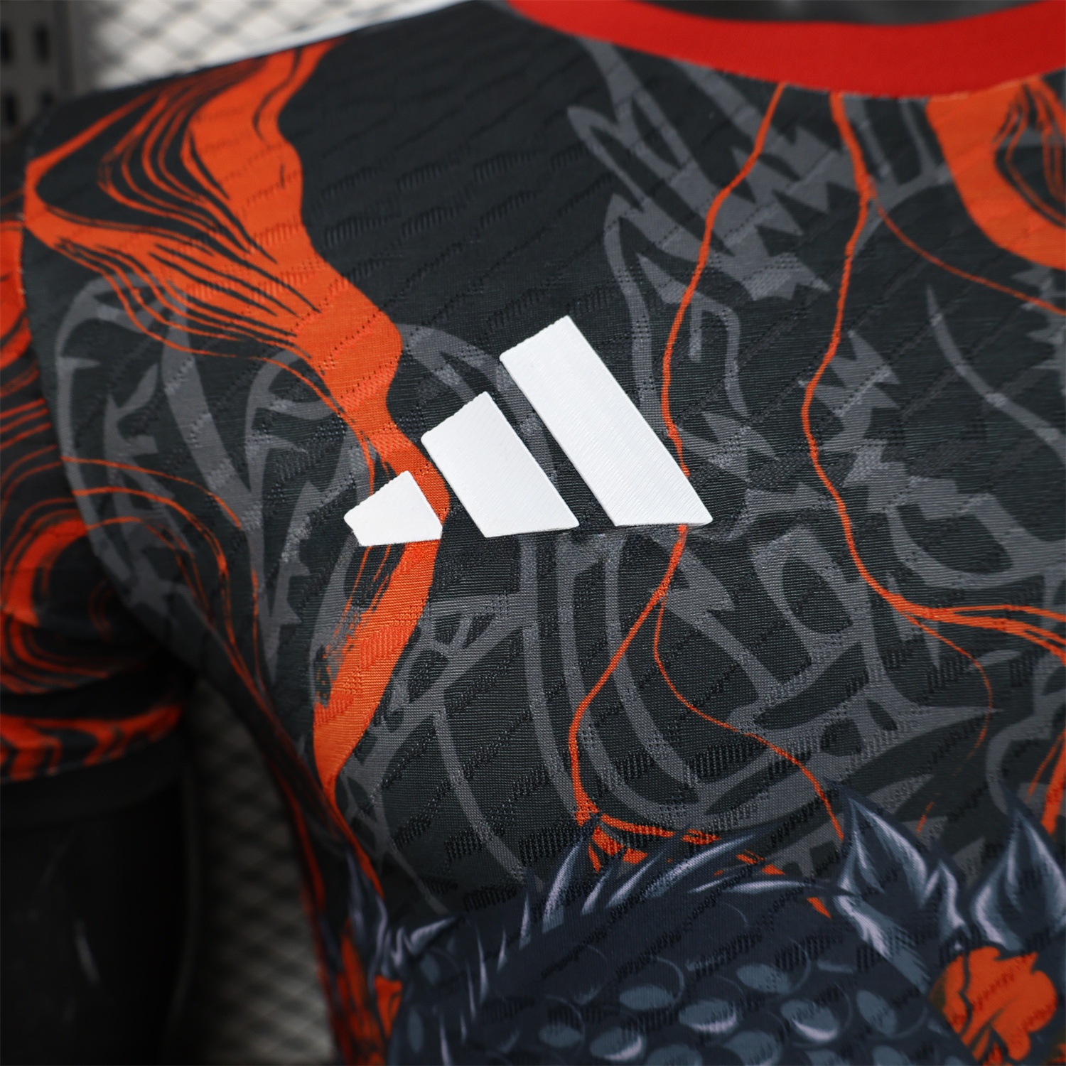 Real Madrid 25-26 Grey Chinese Loong and Red Fire Black Jersey - Player Version - Unitedfutballjersey