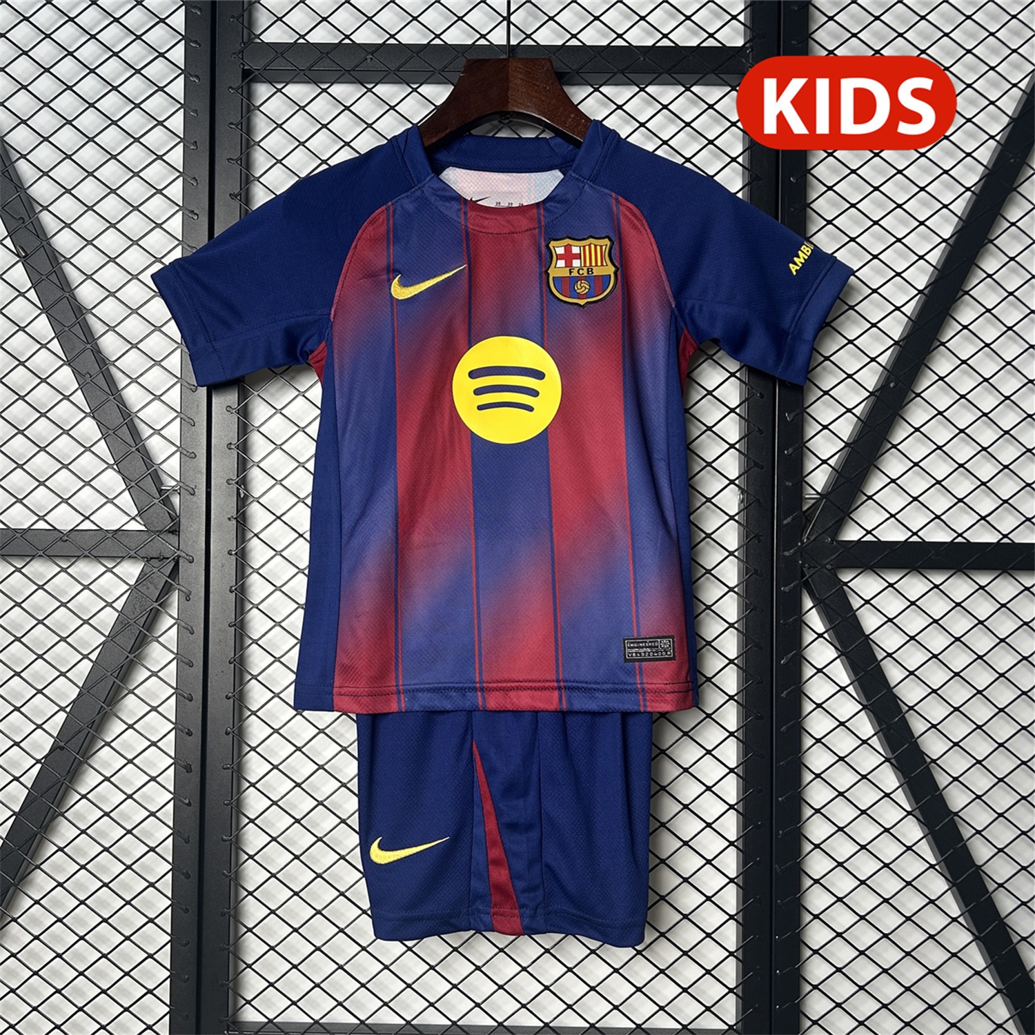 Barcelona 25-26 Home Kids Kit - Fans Version - Unitedfutballjersey