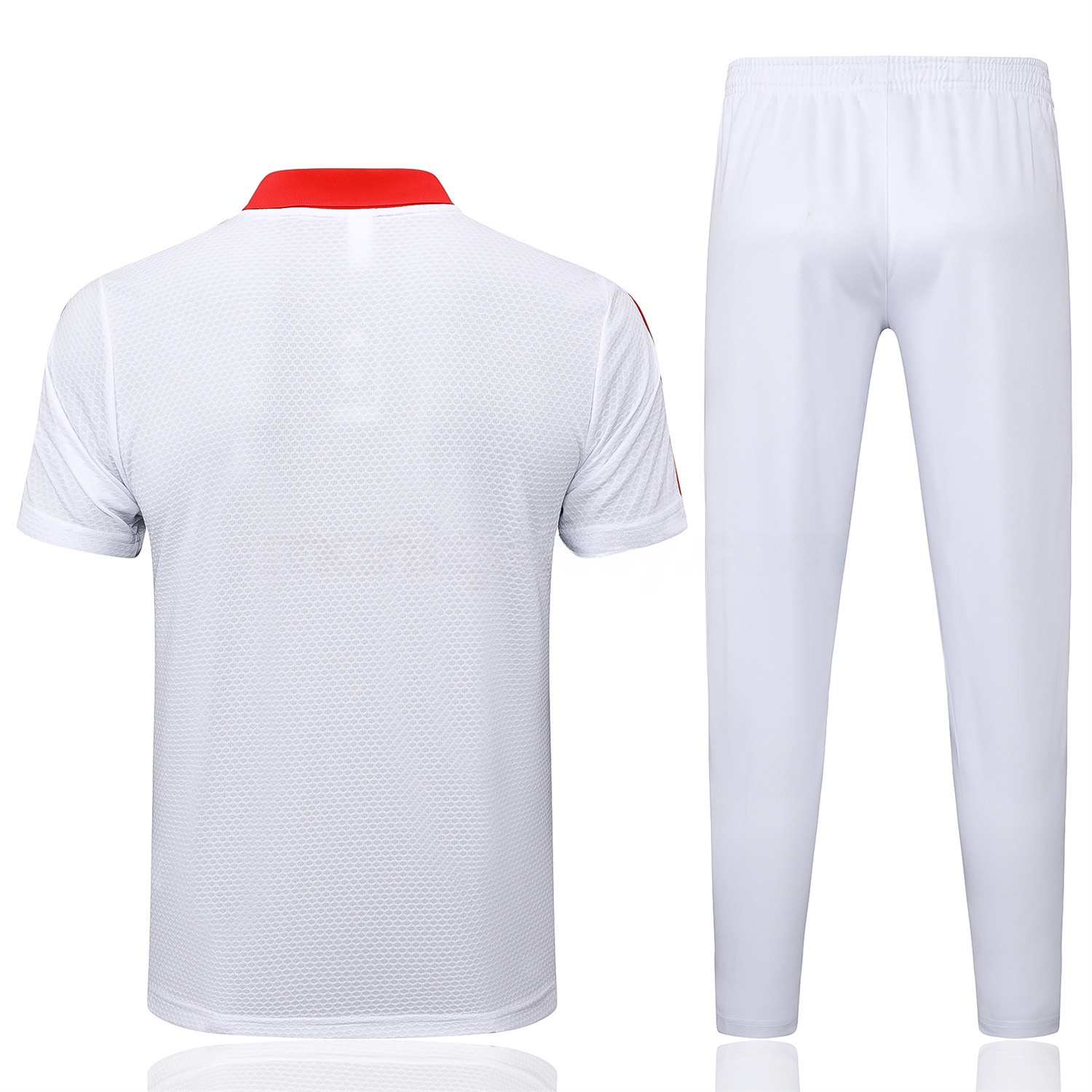 Bayern Munich 2025 125th Anniversary POLO Short-Sleeve Training Set - White Top and Pants - Unitedfutballjersey